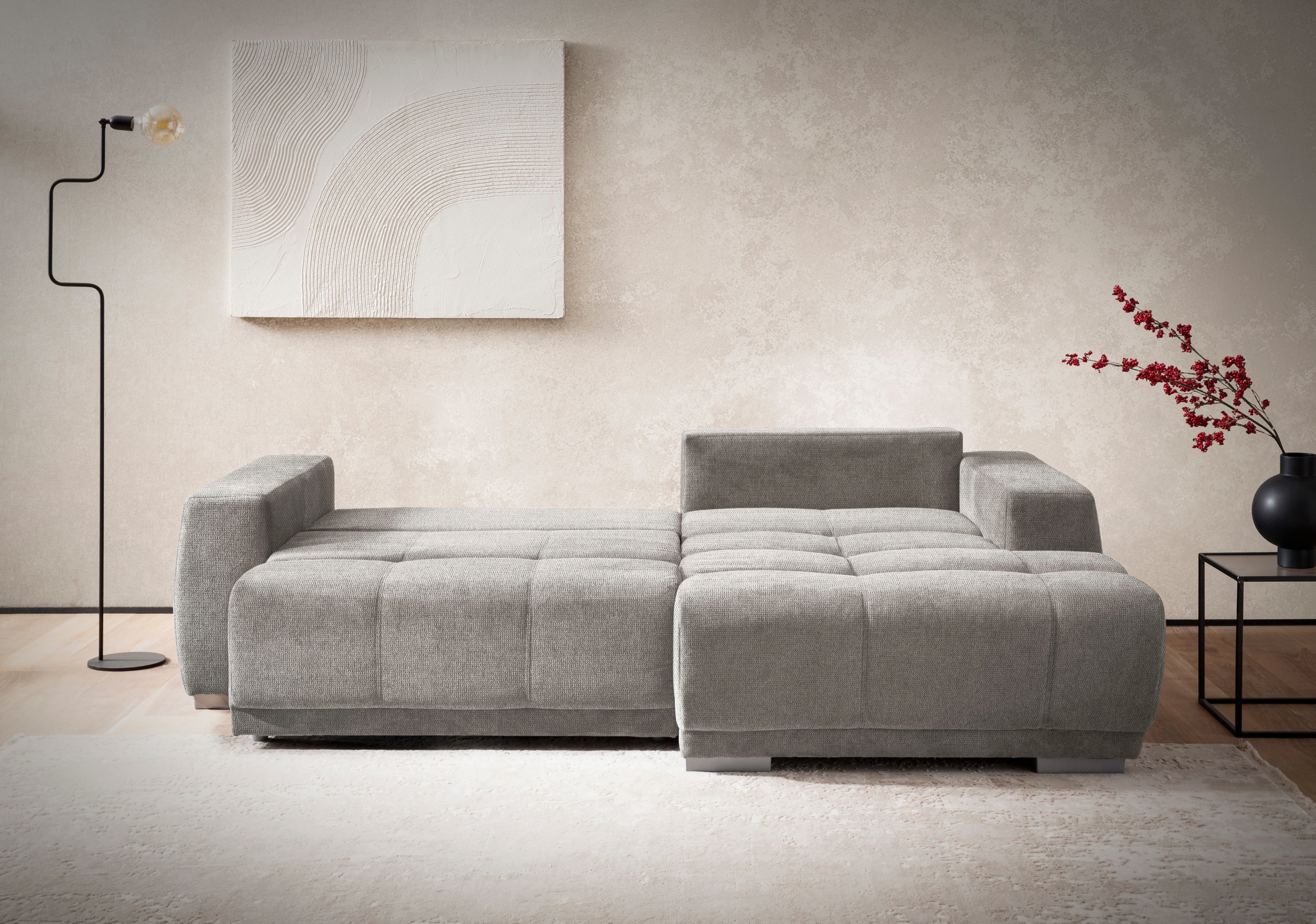 INOSIGN Ecksofa »Bolero L-Form«, wahlweise mit Bettfunktion & Bettkasten