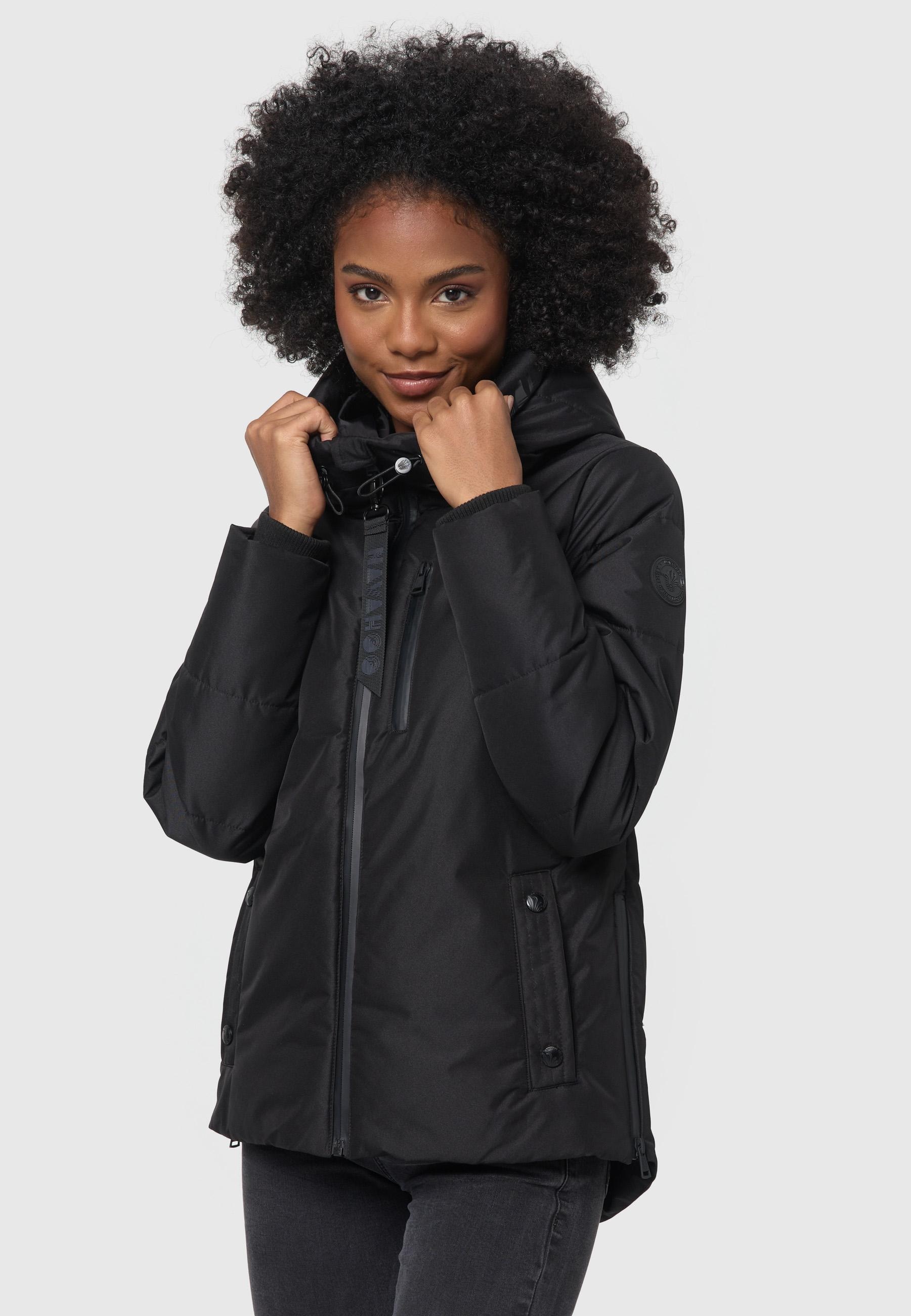 Navahoo Steppjacke »Krümelein« mit Kapuze stylische Damen Winterjacke mit dezenter Steppung