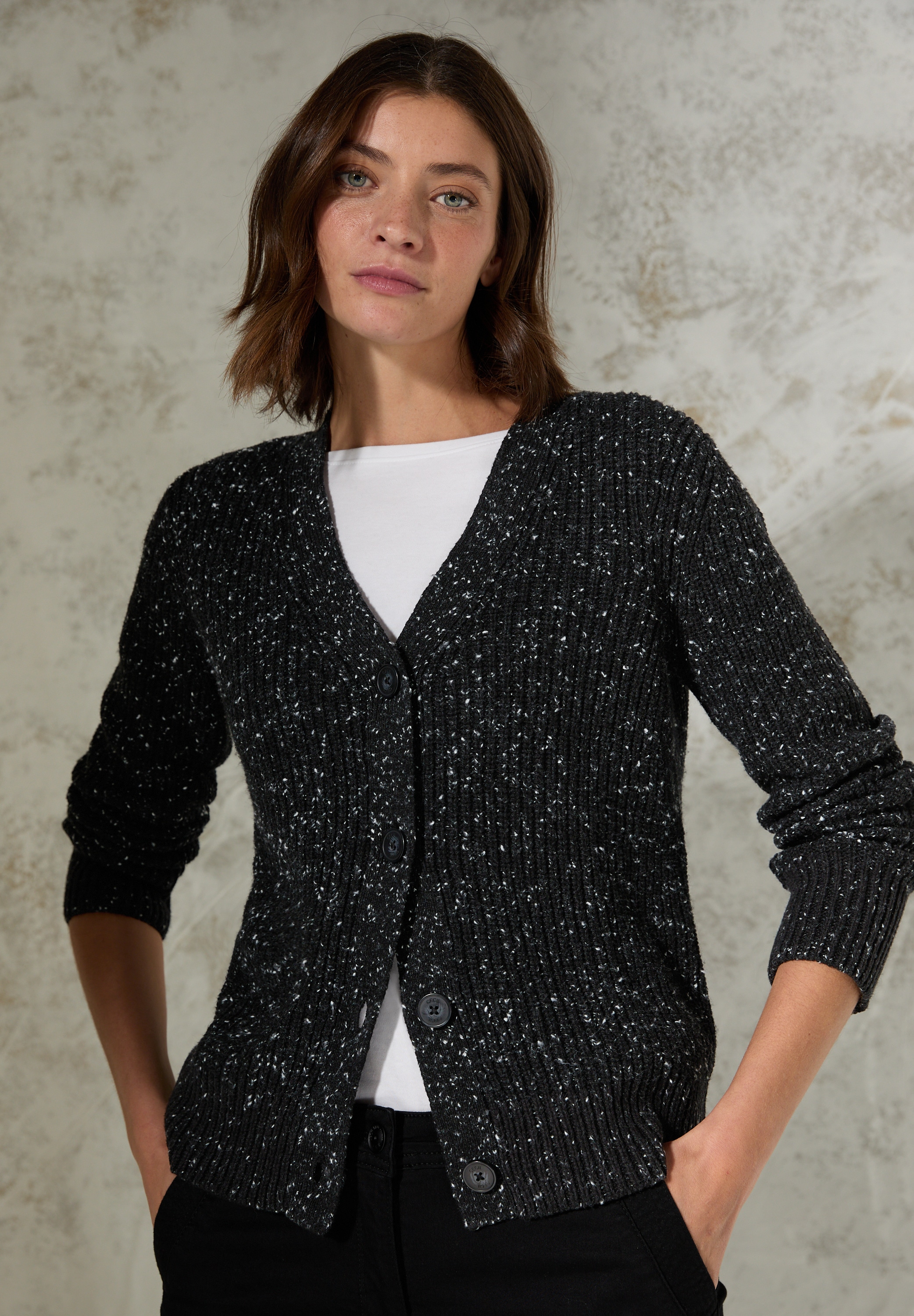 Cardigan, im soften Baumwoll-Mix