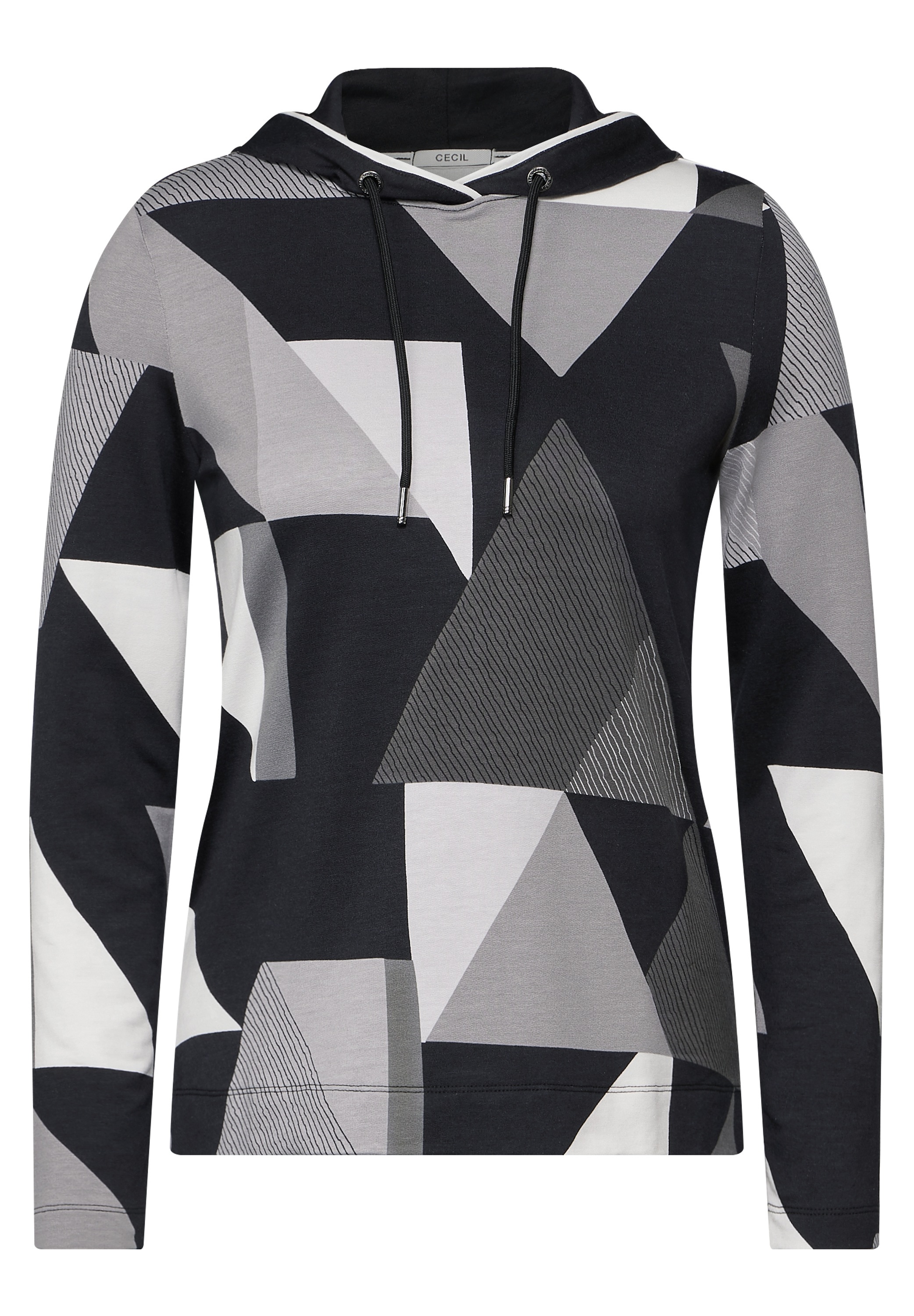Cecil Langarmshirt, mit Kapuze mit Tunnelzugband