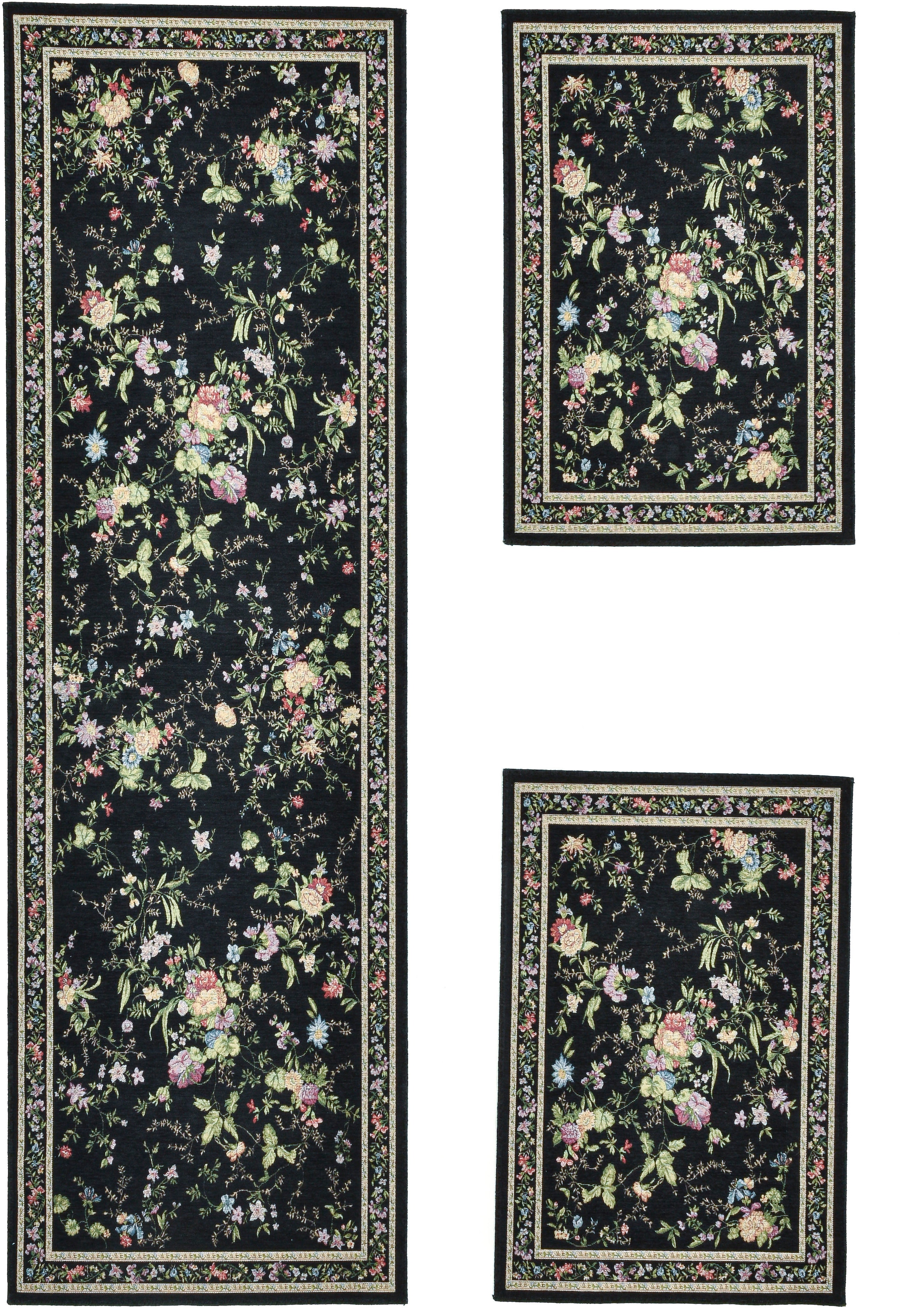 THEKO Bettumrandung "Flomi Sagrini" Höhe 3 mm 3 Stk. tlg. Läufer-Set, Flach günstig online kaufen