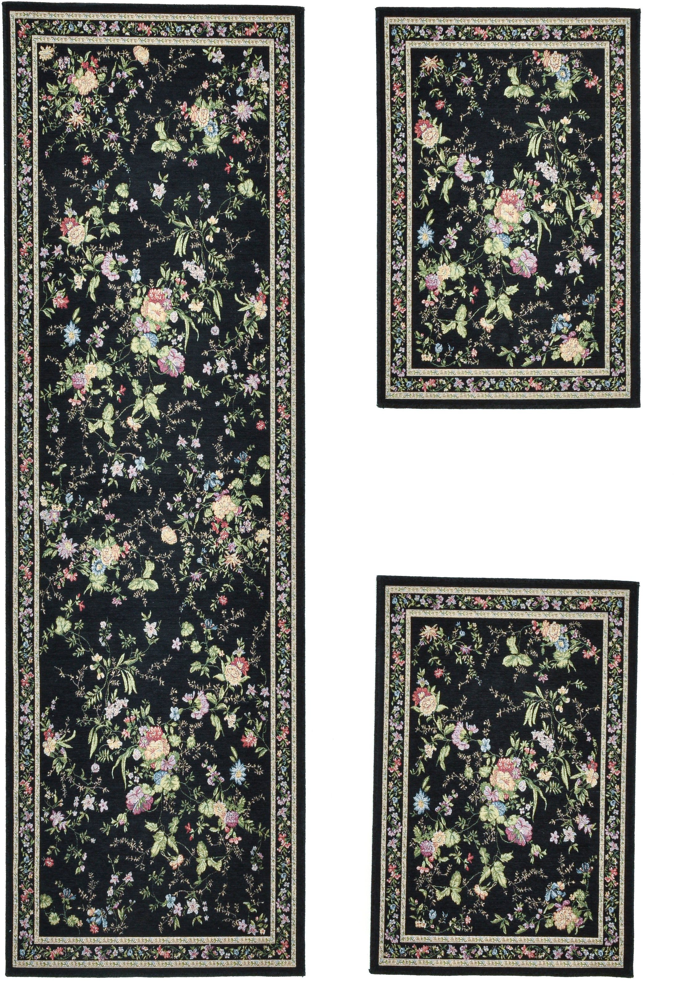 THEKO Bettumrandung "Flomi Sagrini" Höhe 3 mm 3 Stk. tlg. Läufer-Set, Flach günstig online kaufen