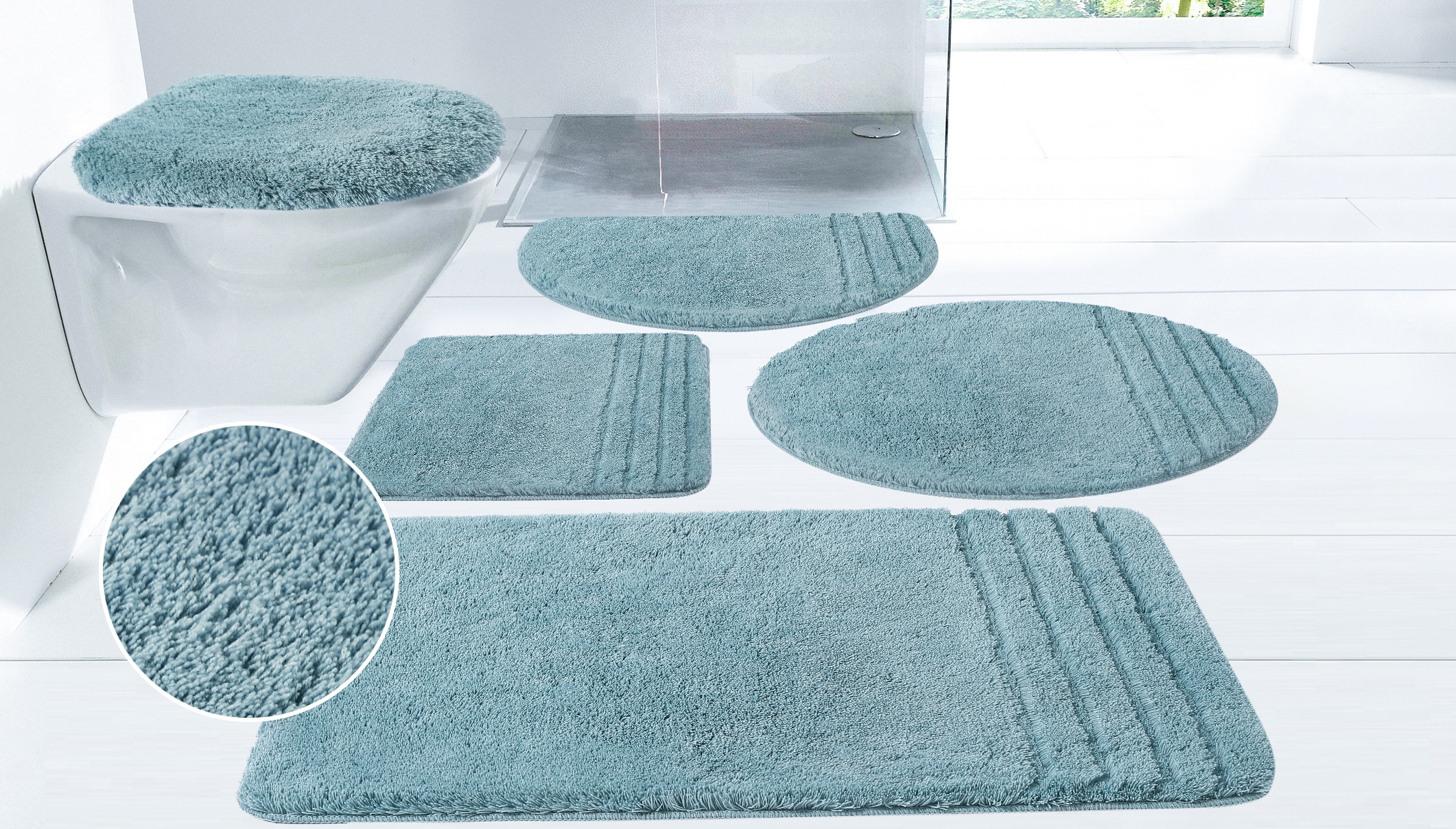 Möve Badematte "Loft, Badvorleger, Badezimmer Teppich" Höhe 30 mm rutschhem günstig online kaufen
