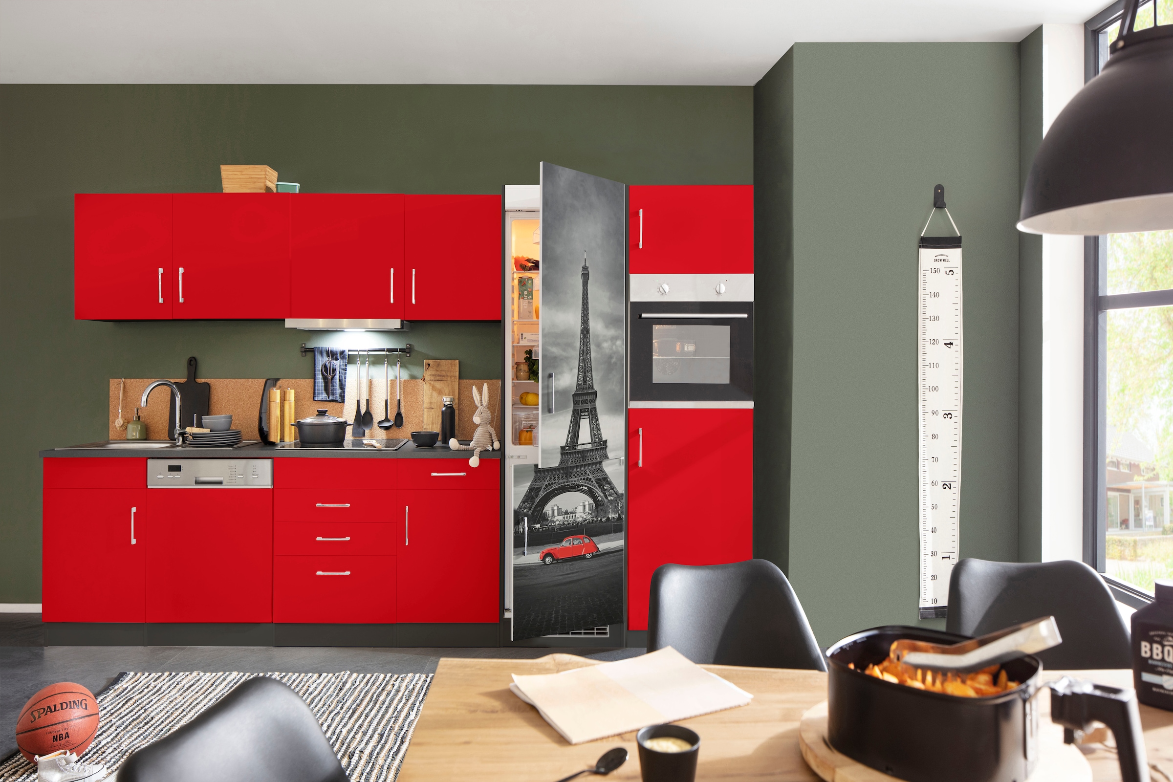 HELD MÖBEL Küchenzeile "Paris", mit E-Geräten, Breite 340 cm, mit großer Kü günstig online kaufen