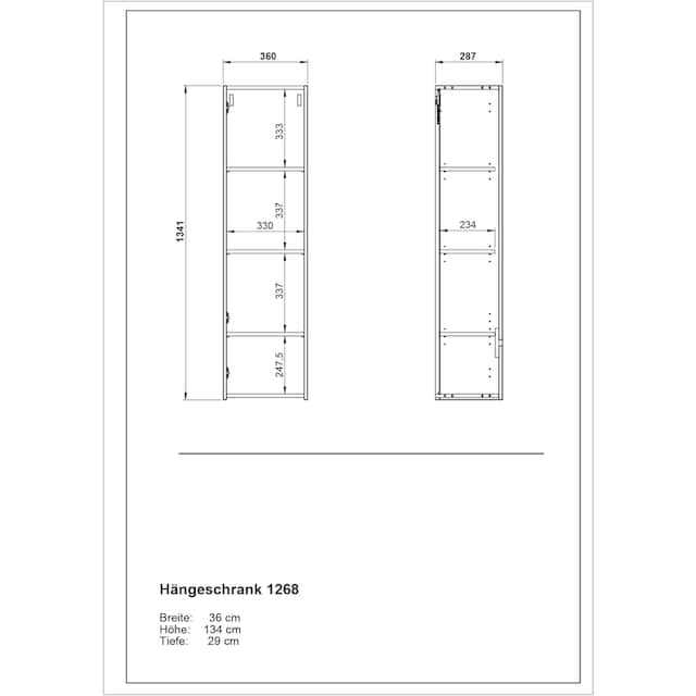 GERMANIA Hängeschrank »Cantoria«, griffloses Design, Türdämpfung | BAUR