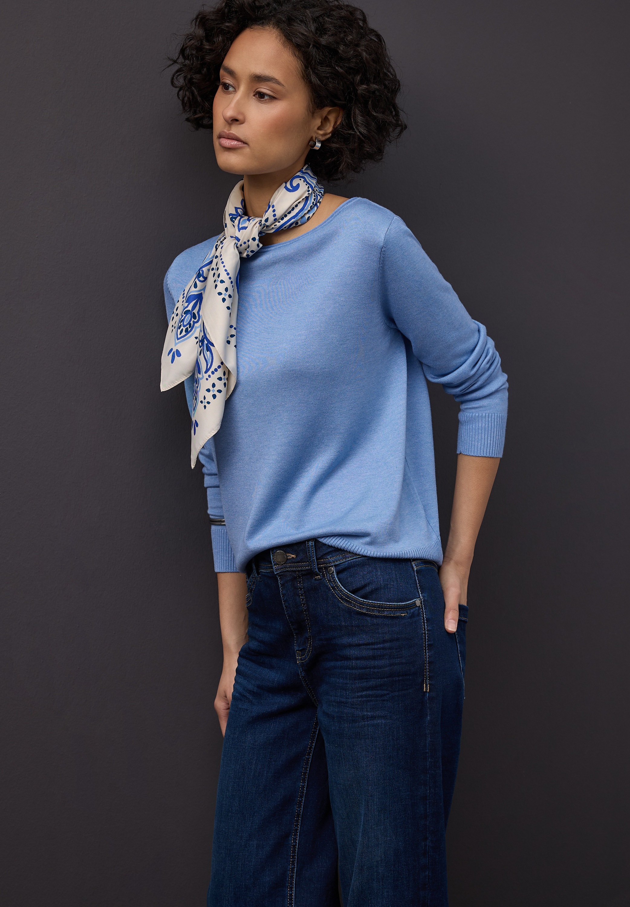 STREET ONE Longpullover mit Strick-Detail günstig online kaufen