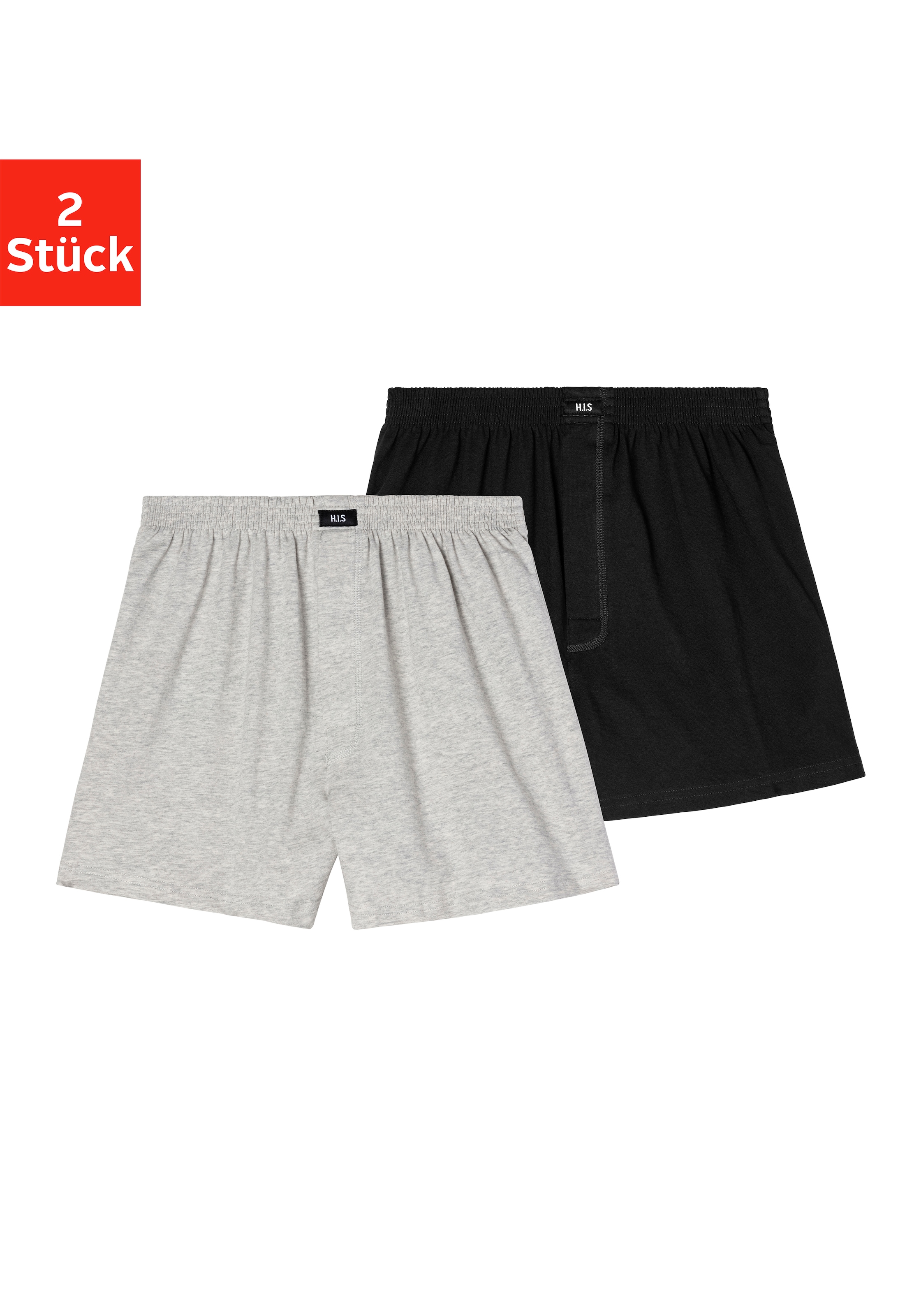 H.I.S Weiter Boxer Packung, 2 Stk. aus weicher Single Jersey Ware günstig online kaufen