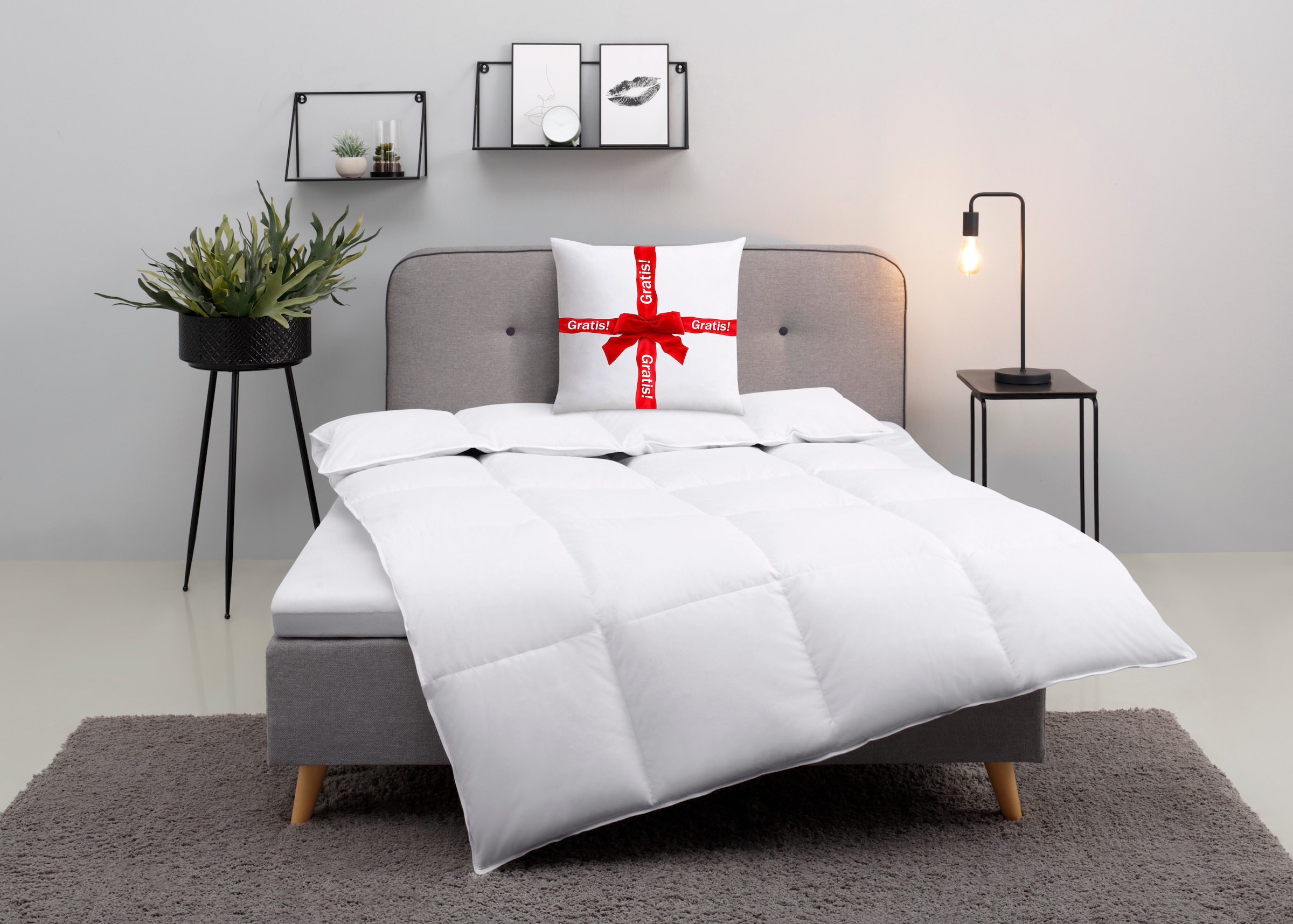 OTTO home "Cavanelle, Bettdecke in 135x200 cm & 155x220 cm" extrawarm Füllung 80% Daunen & 20% Federn 1 Stk. tlg. Bettdecken, Sommer, Winter, Decke, Made in Germany, Downpass