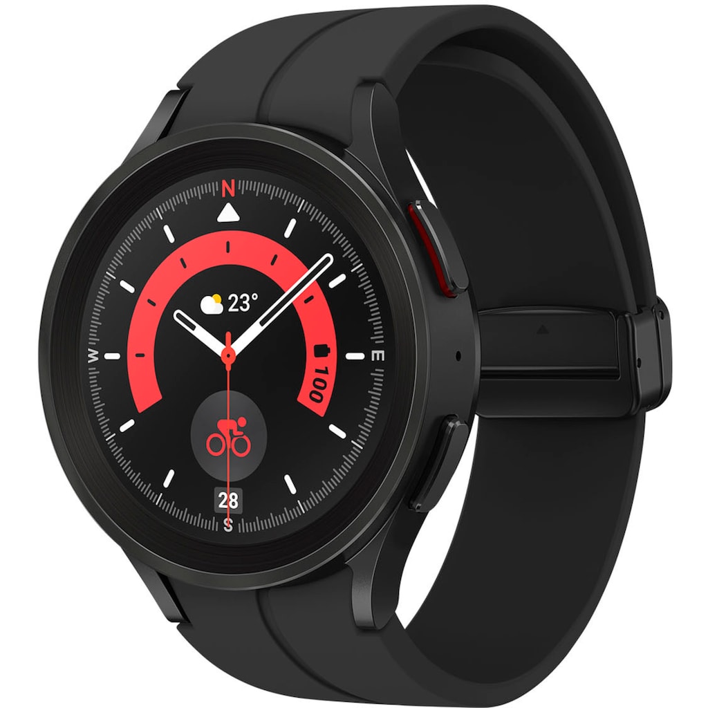 Samsung Smartwatch »Galaxy Watch 5 Pro 45mm LTE«, (Wear OS by Samsung Fitness Uhr, Fitness Tracker, Gesundheitsfunktionen)