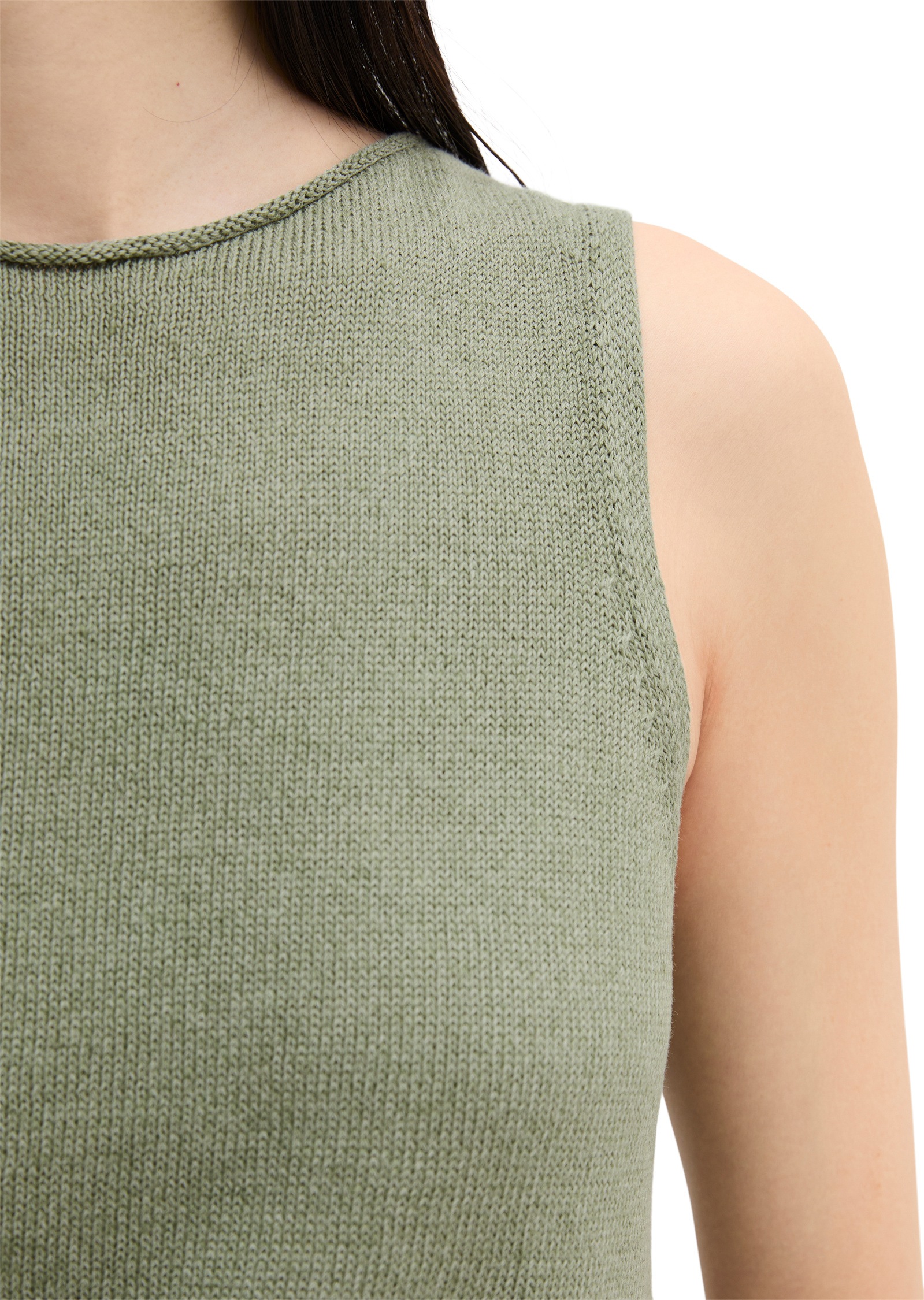 Marc O'Polo Kurzarmpullover »aus Organic Cotton-Leinen-Mix«