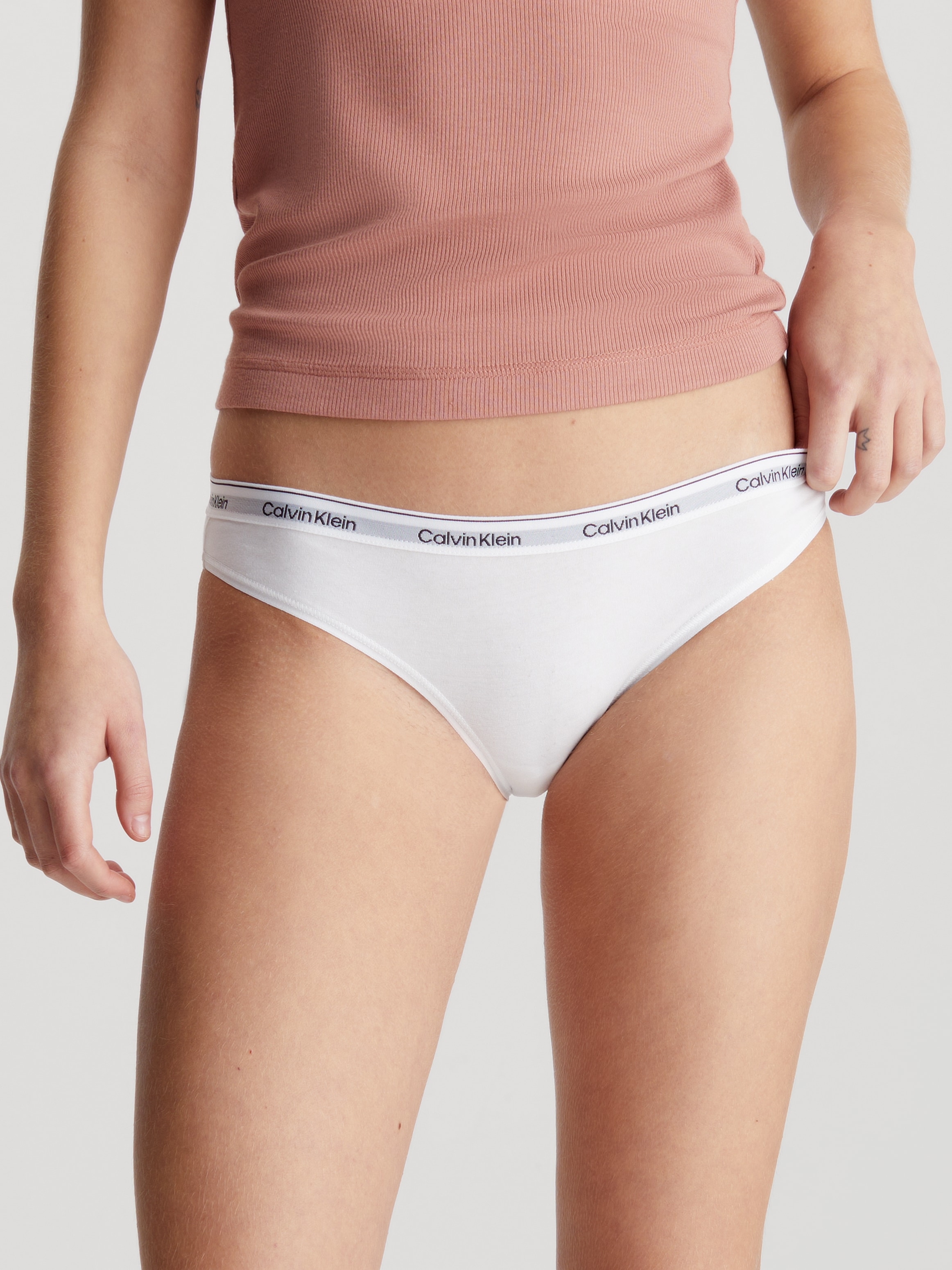 Calvin Klein Underwear Bikinislip »3 PACK BIKINI (LOW-RISE)«, (3 St.), Low Rise mit Logobund