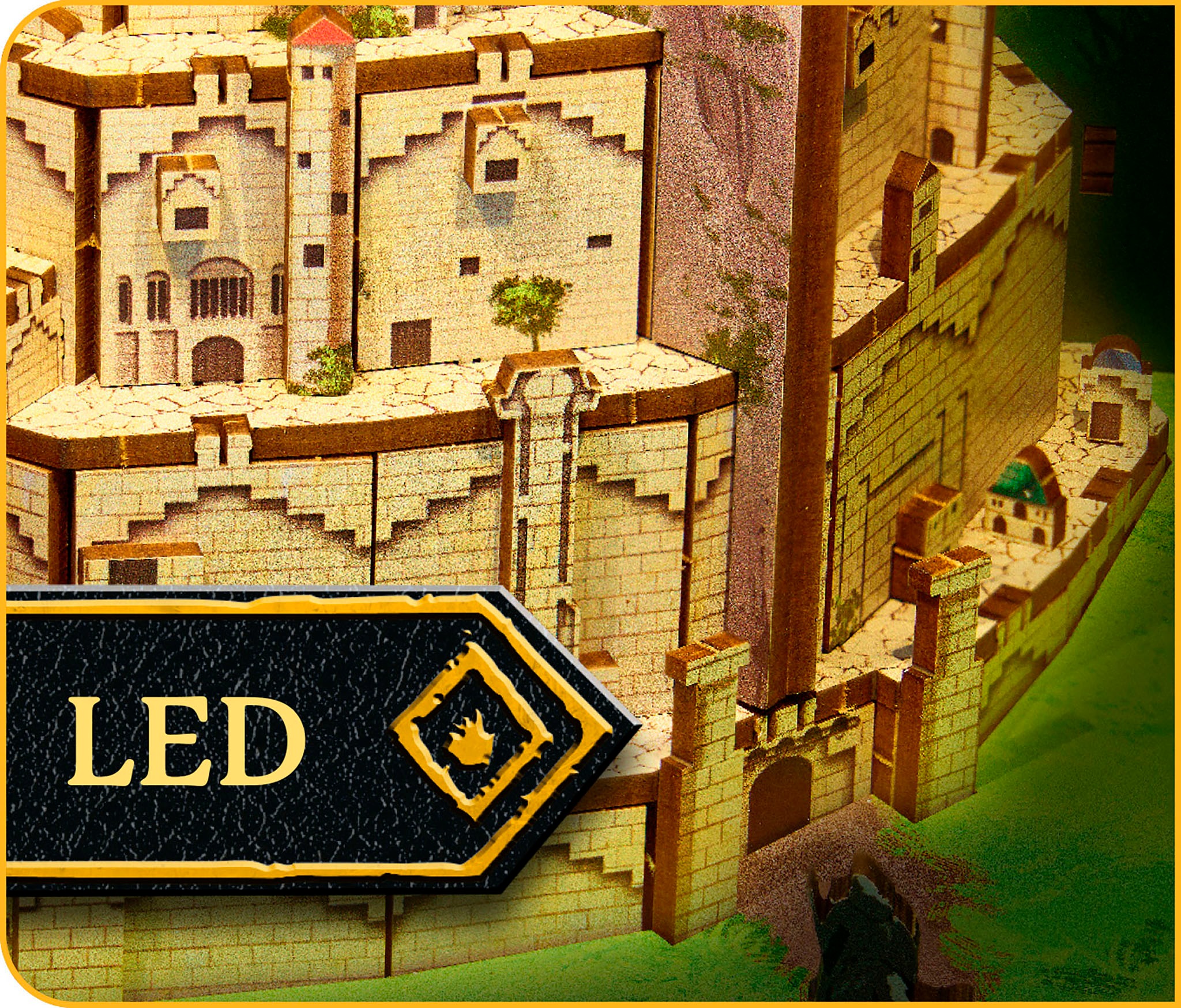 Revell® 3D-Puzzle »Book Nook, Tiny Adventures Herr der Ringe Minas Tirith«, Buchstütze; mit LED-Beleuchtung