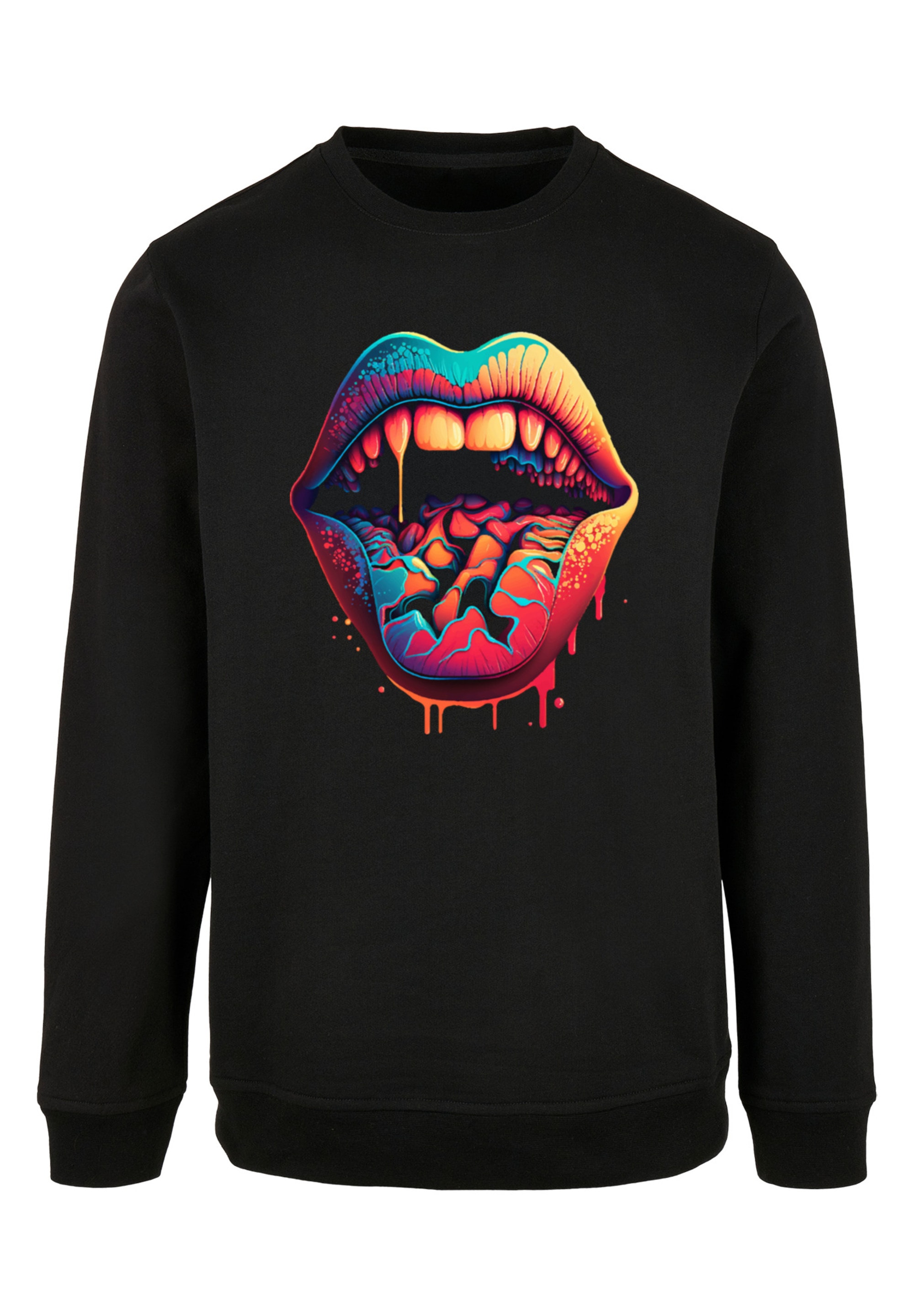 F4NT4STIC Kapuzenpullover »Drooling Lips CREW«, Print