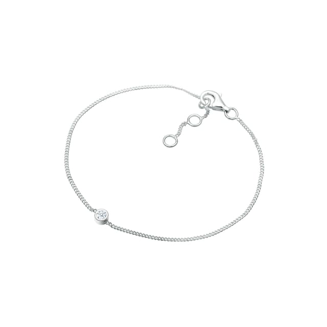 Elli DIAMONDS Armband »Solitär Panzerkette Diamant (0.06 ct.) 925 Silber«  online kaufen | BAUR