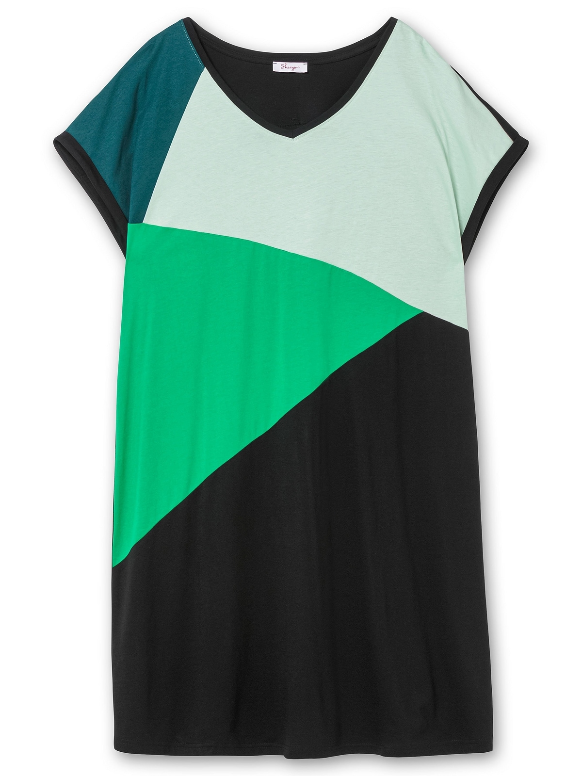 Sheego Jerseykleid »Große Größen«, mit Grafikprint vorn