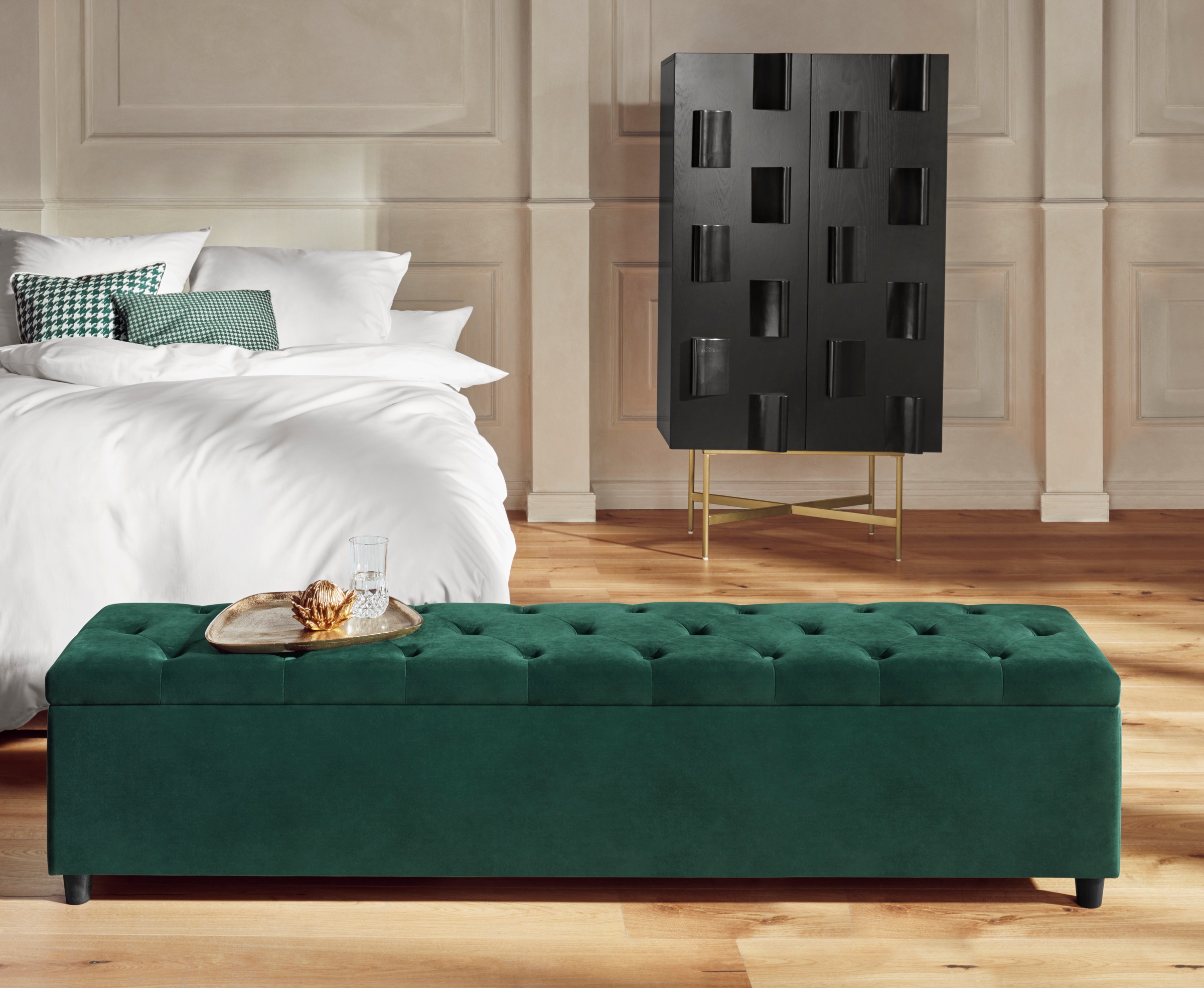 Guido Maria Kretschmer Home&Living Bettbank "Relaxy" gesteppt, mit Staufach günstig online kaufen