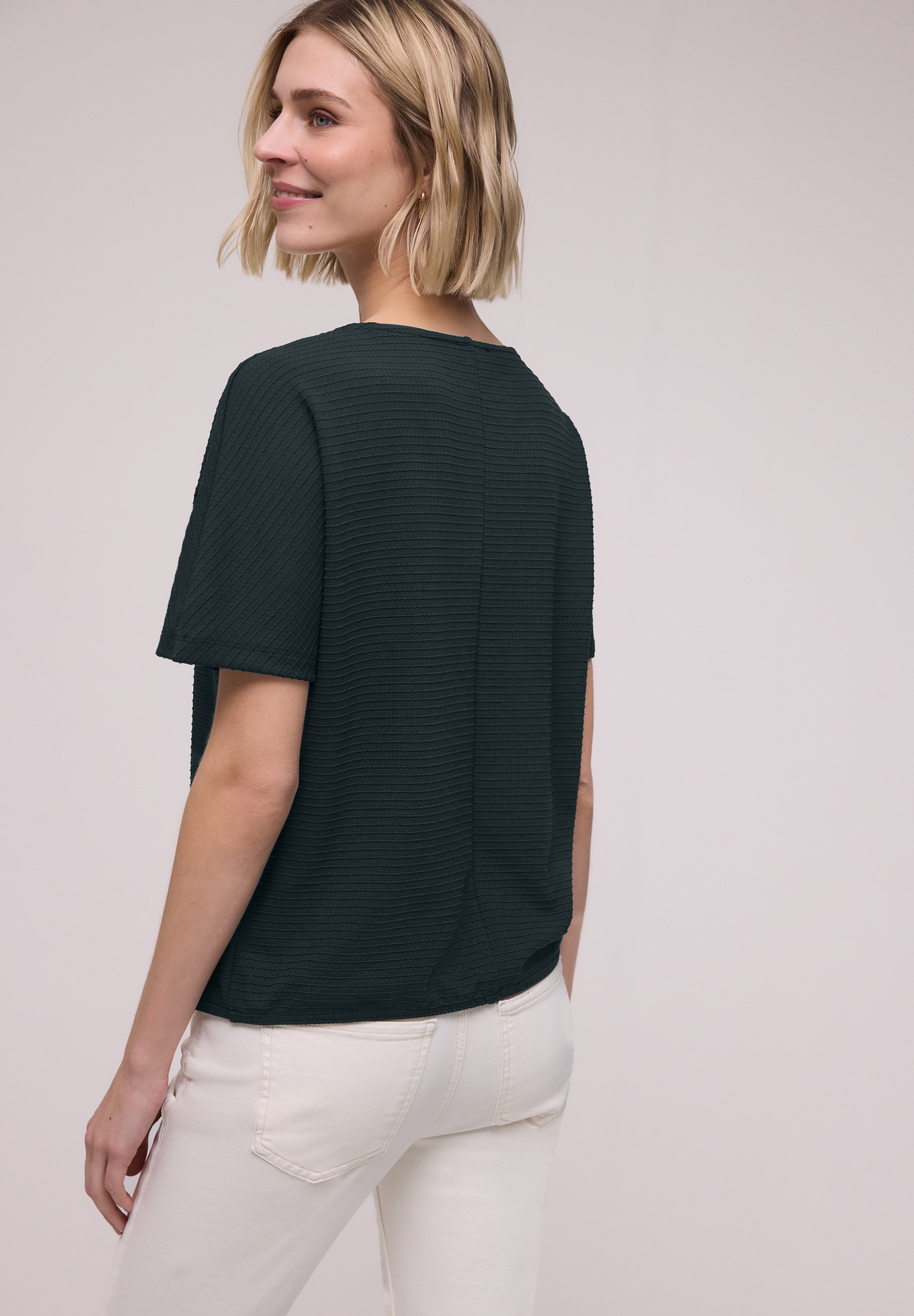 STREET ONE T-Shirt mit U-Boot-Ausschnitt