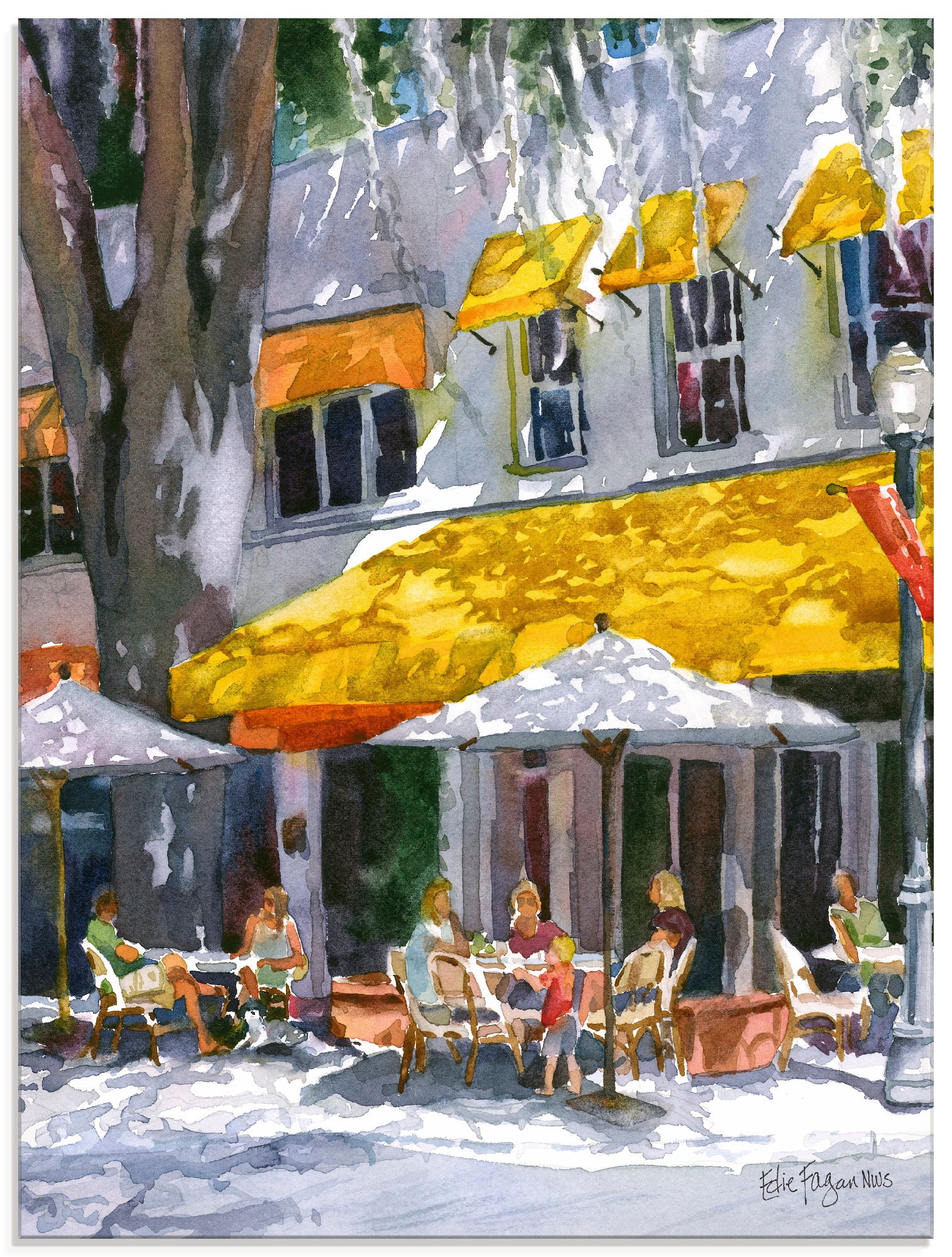 Artland Glasbild "Aprilabend", Restaurant & Cafés, (1 St.), in verschiedenen Größen