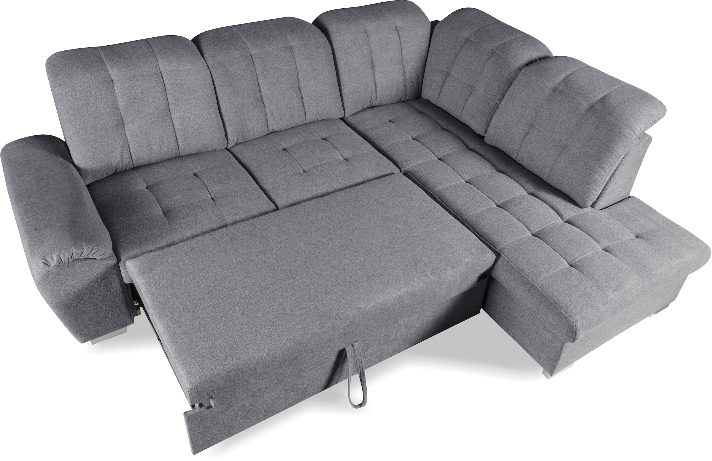 WERK2 Ecksofa »Brindisi, bequem und komfortabel, L-Form«, mit verstellbaren Kopfteilen, Bettfunktion & Bettkasten