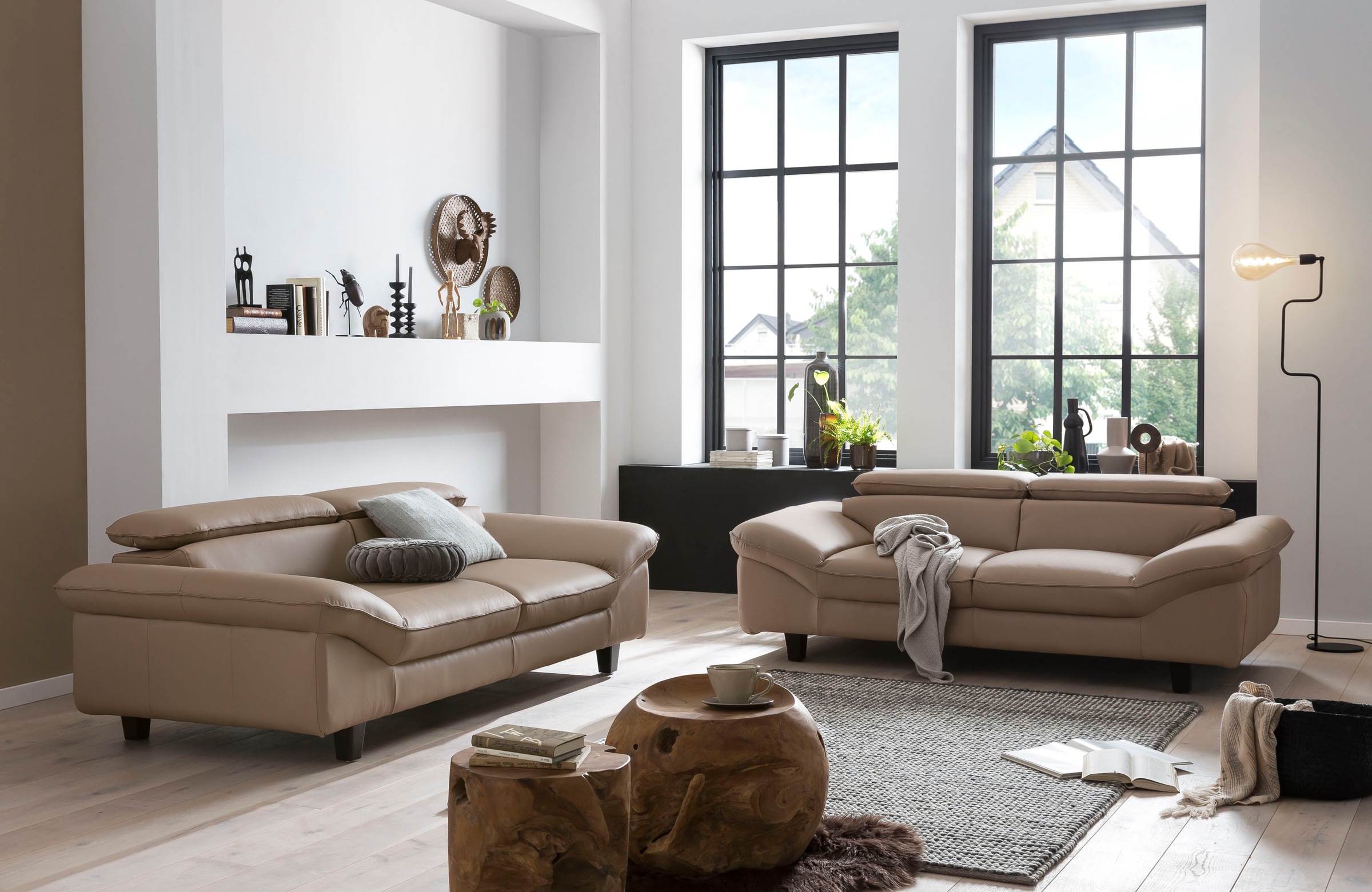 Home affaire 3-Sitzer "Pilot" Big-Sofa mit Kopfteilverstellung günstig online kaufen