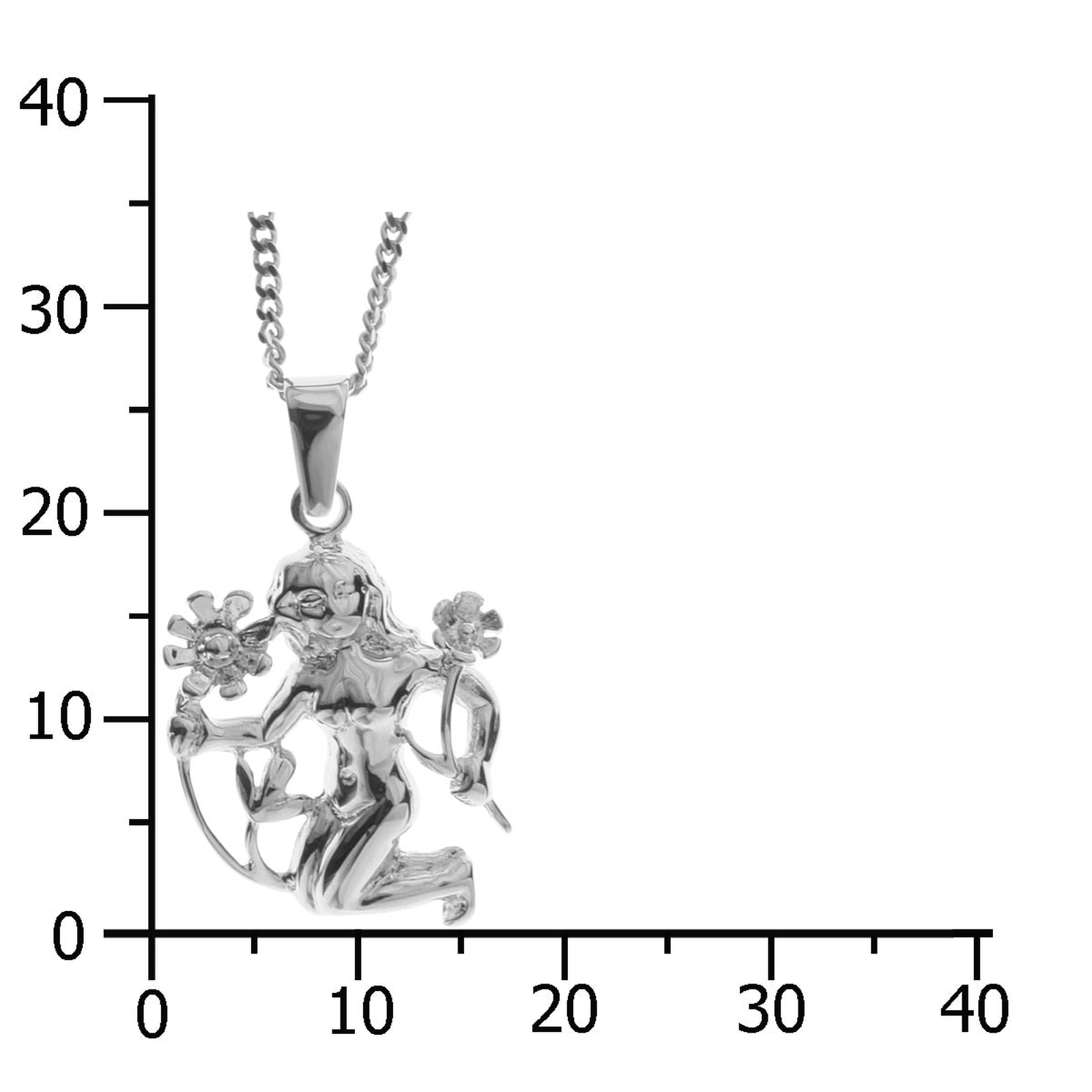 OSTSEE-SCHMUCK Kette mit Anhänger »- Tierkreiszeichen Jungfrau - Silber 925/000 - ,«