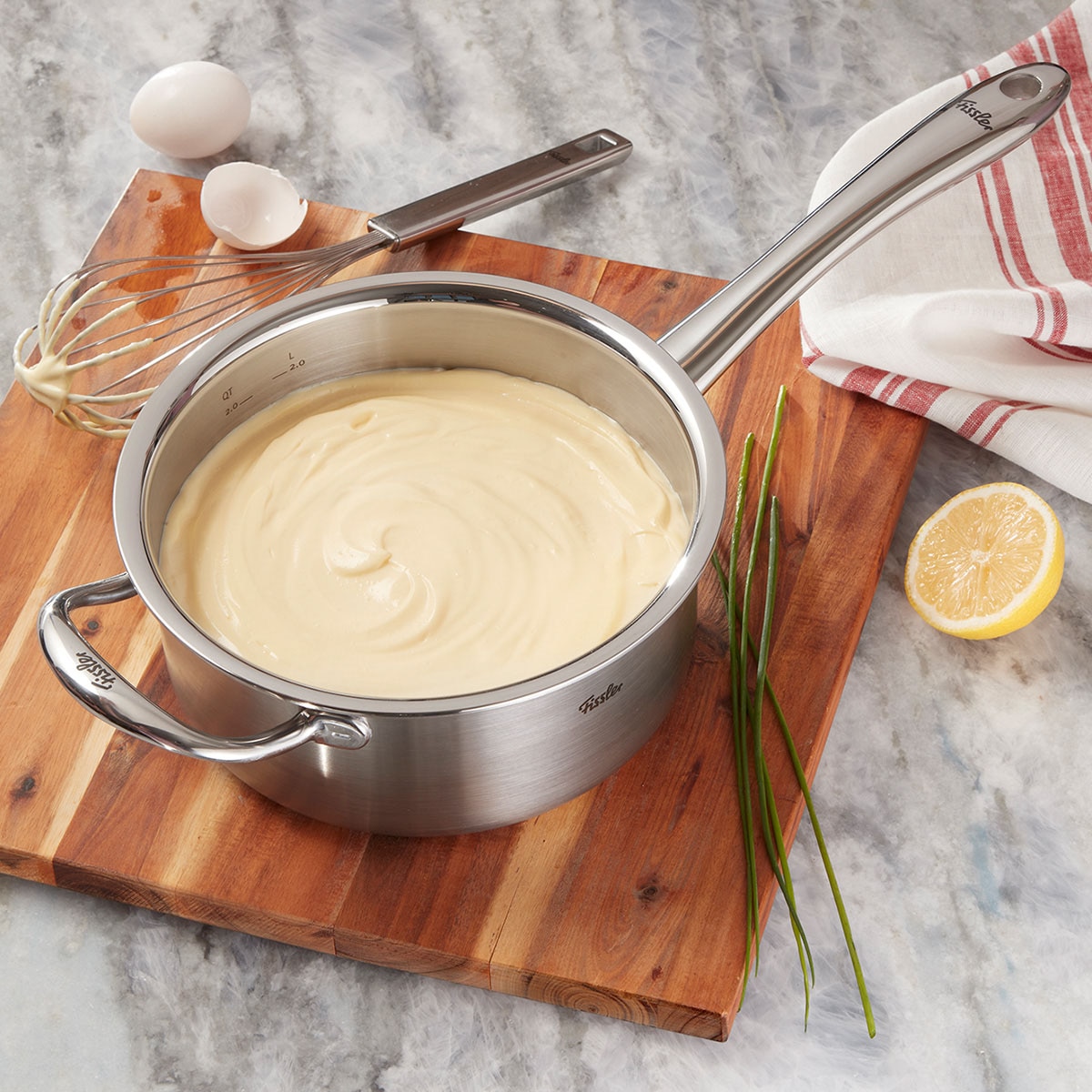Fissler Topf-Set »Fissler M5 Pro-Ply®, Edelstahl-Topfset (7-teilig)« Set, 7-teilig: Bratpfanne, Kochtopf, Sauteuse und Stielkasserolle, 7 tlg. Edelstahl 18/10