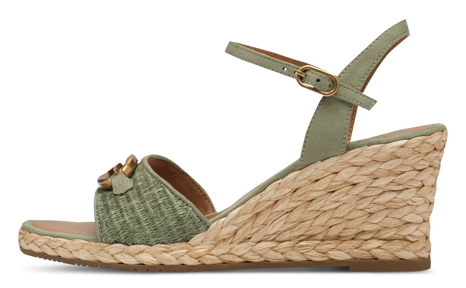 Tamaris Keilsandalette, Sommerschuh, Riemchensandale mit T-Schmuckelement