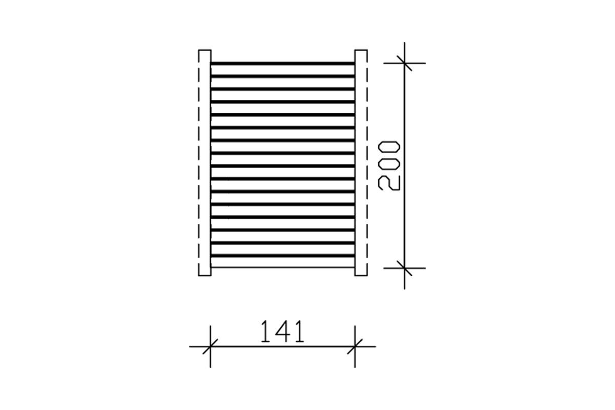 Skanholz Carport-Seitenwand, aus Profilschalung
