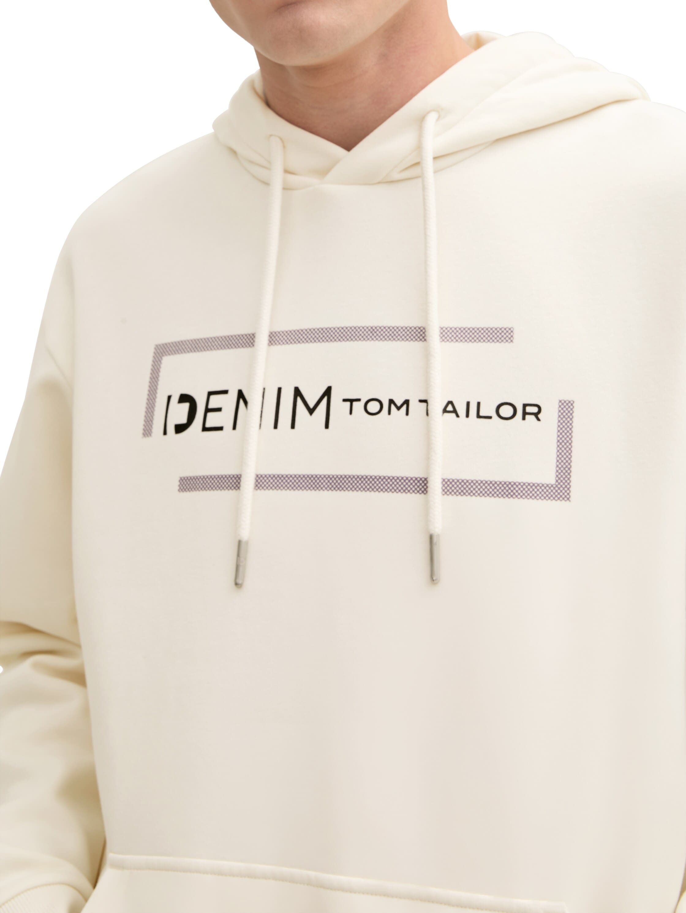 TOM TAILOR Denim Hoodie, mit großem Logoprint