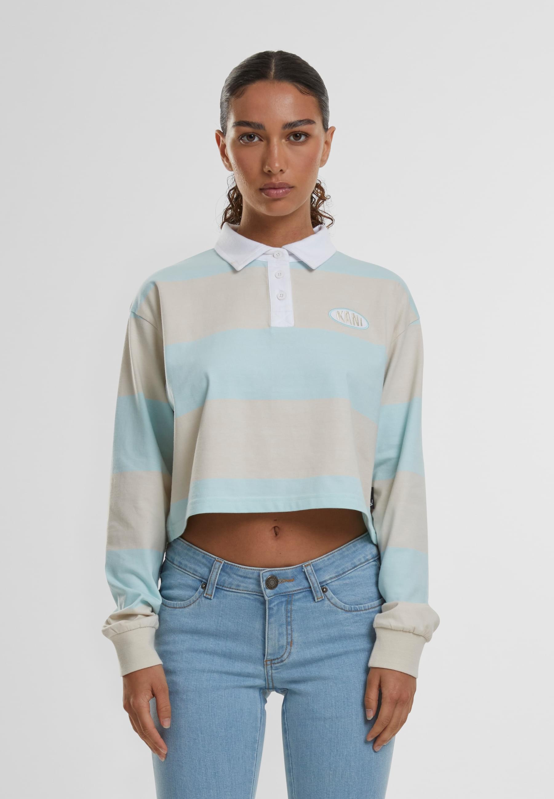 Karl Kani Longsleeve »Karl Kani Karl Kani Woven Signature Crop Striped Rugby LS«, (1 tlg.)