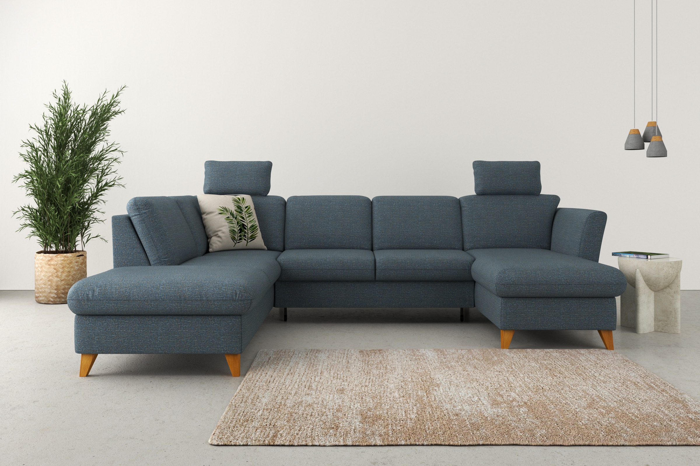 Home affaire Wohnlandschaft "Trelleborg U-Form" Federkern-Polsterung, wahlw günstig online kaufen