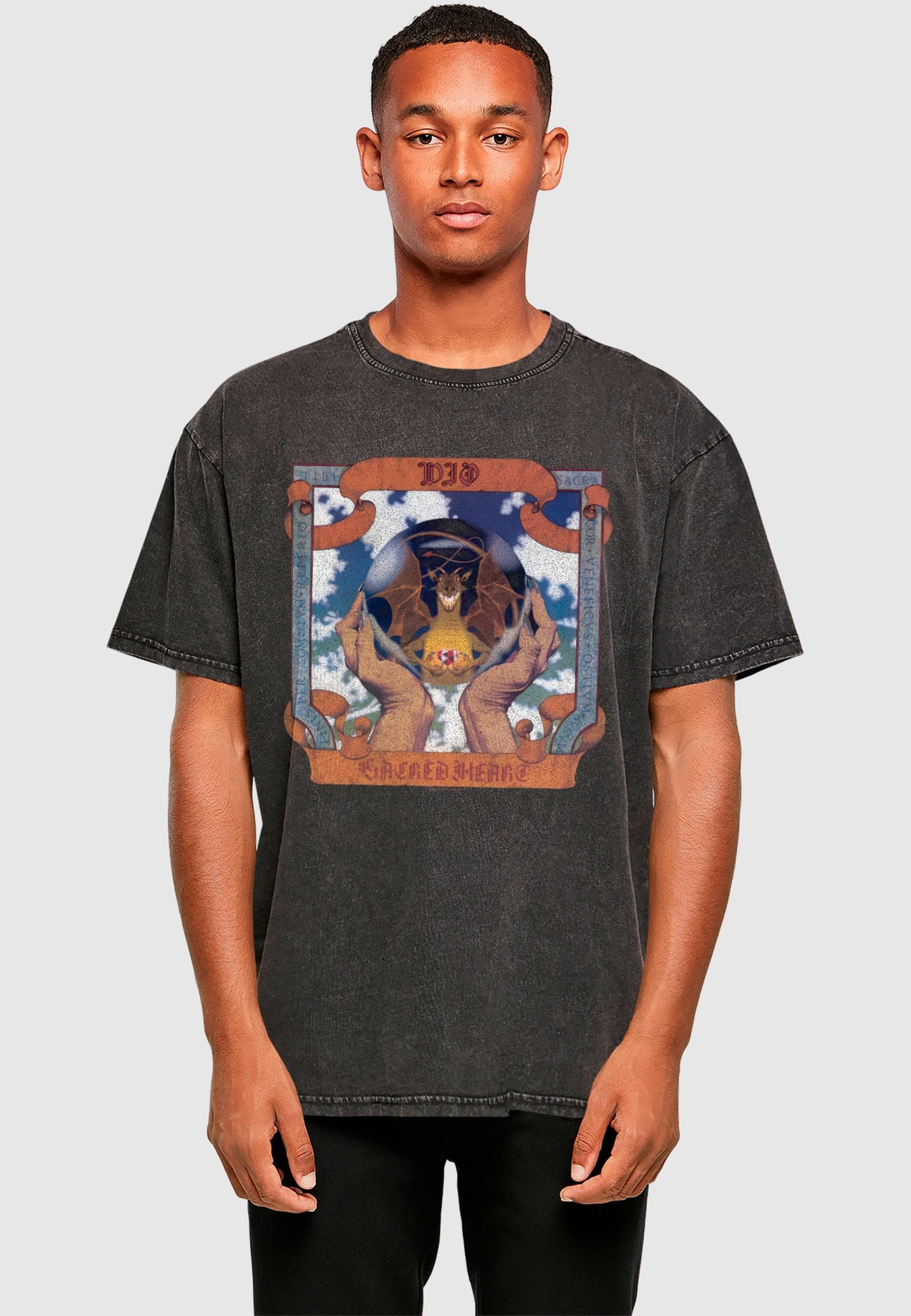 Merchcode T-Shirt »Merchcode DIO - Sacred Heart Acid Washed Oversize Tee«, (1 tlg.)