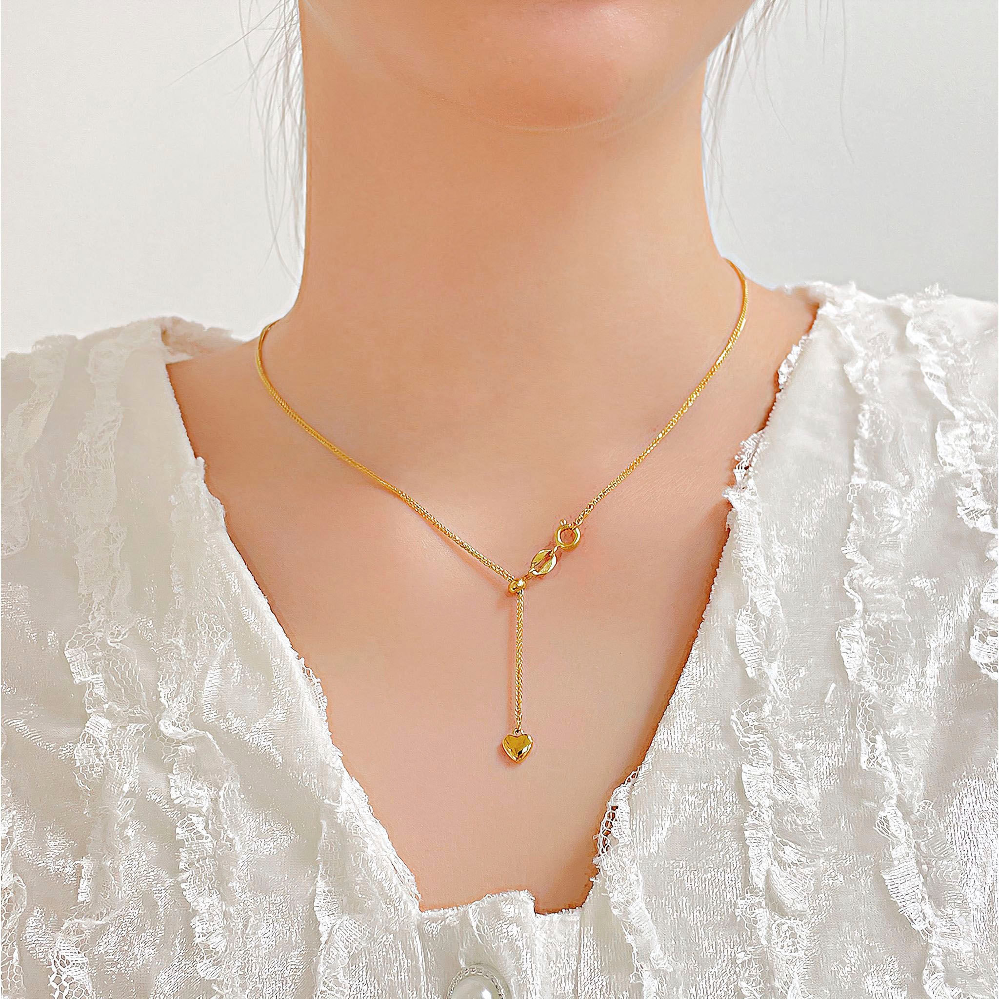 Firetti Y-Kette »Schmuck Geschenk Edelstahl Halsschmuck Halskette Ankerkette Herz«
