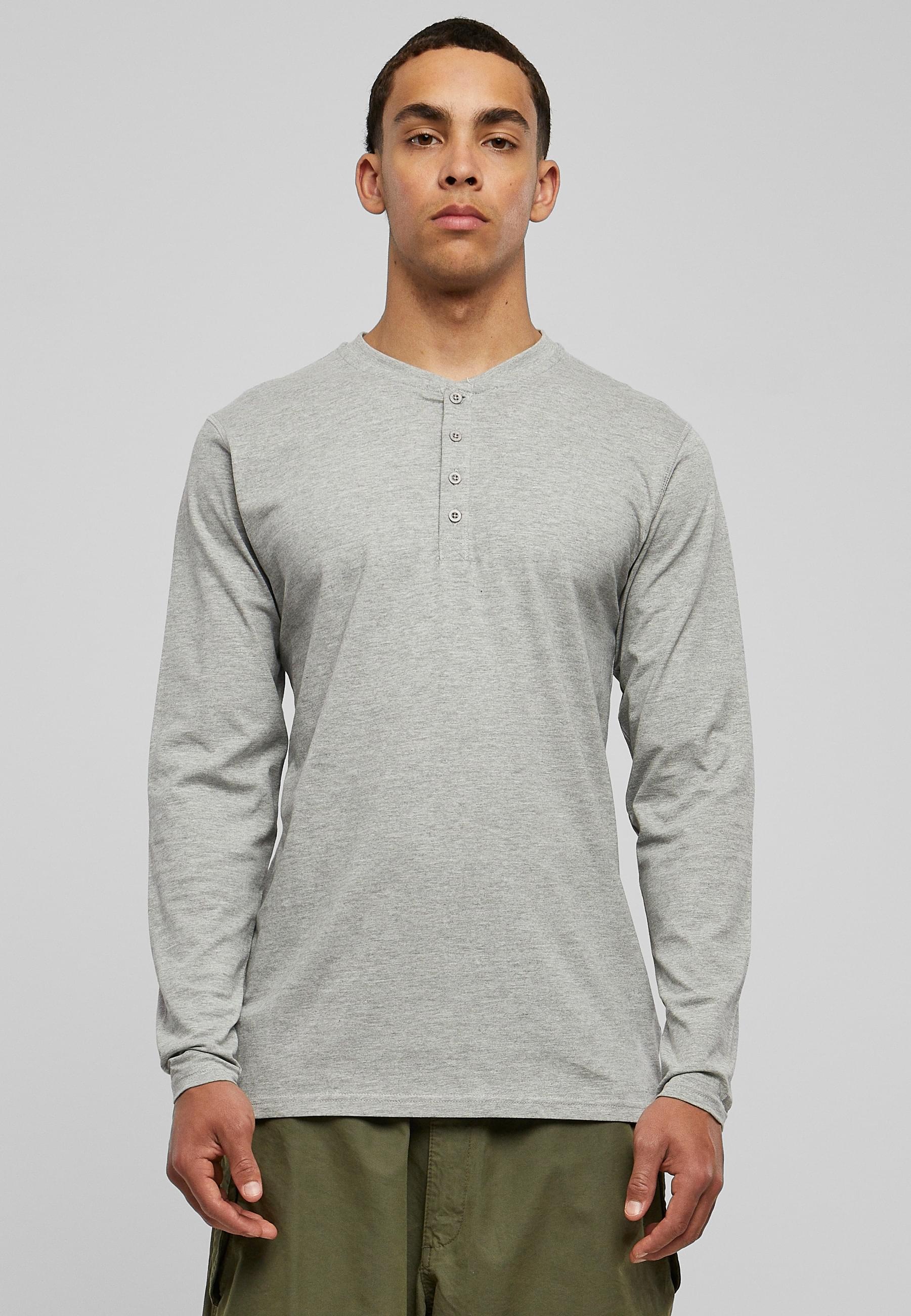 URBAN CLASSICS T-Shirt »Urban Classics Herren Basic Henley L/S Tee«, (1 tlg.)