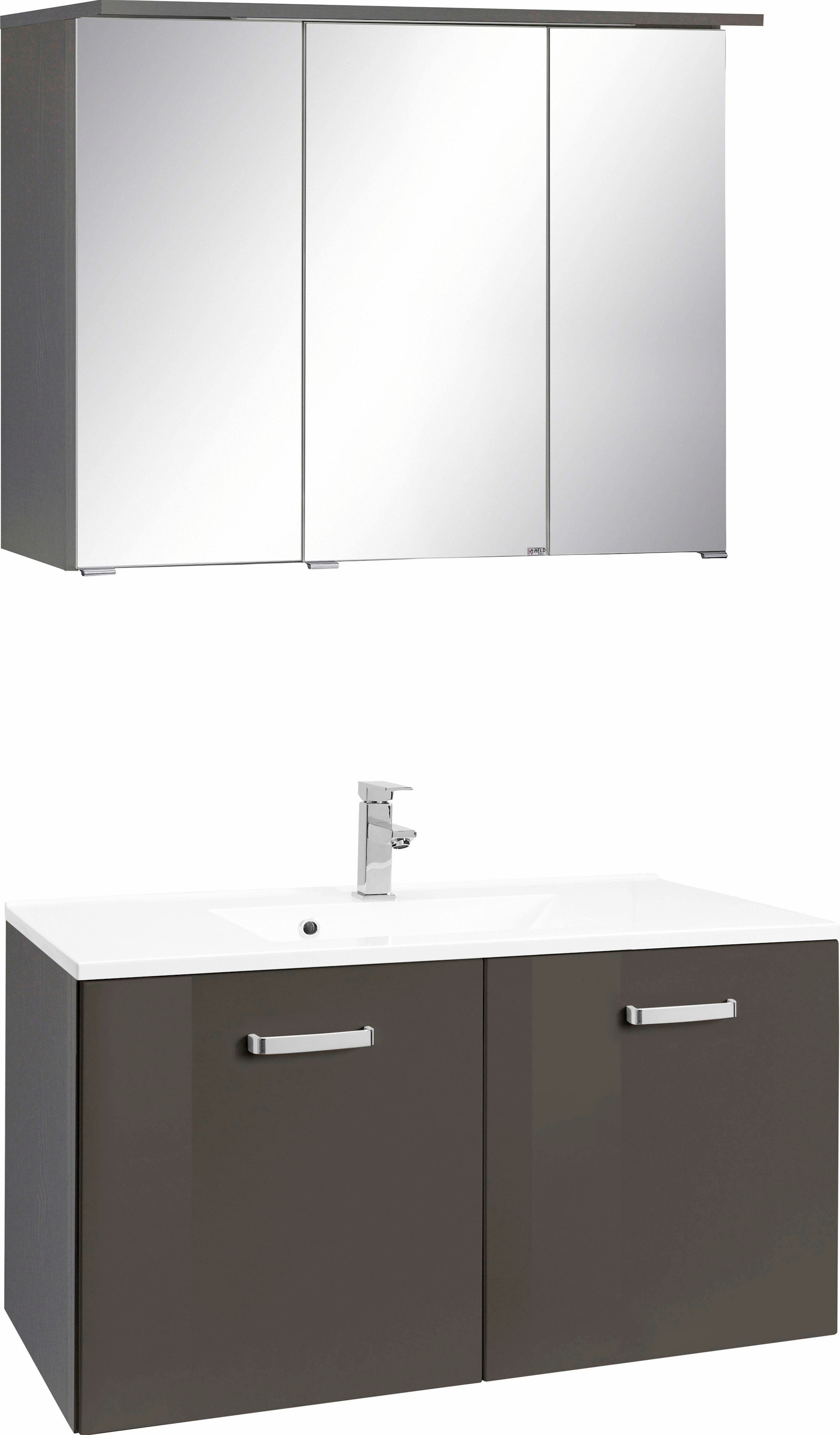 welltime Badmöbel-Set "Ravenna" 2 Stk. tlg. Breite 90 cm, Spiegelschrank un günstig online kaufen