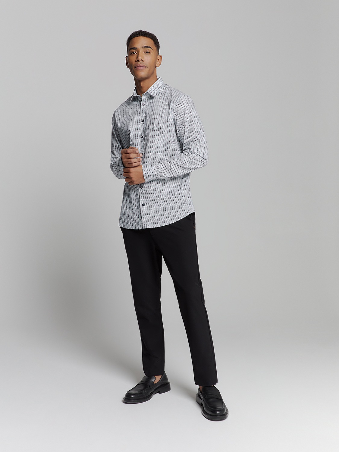 Thumbnail - NO EXCESS Langarmhemd "No Excess Bedrucktes hemd"