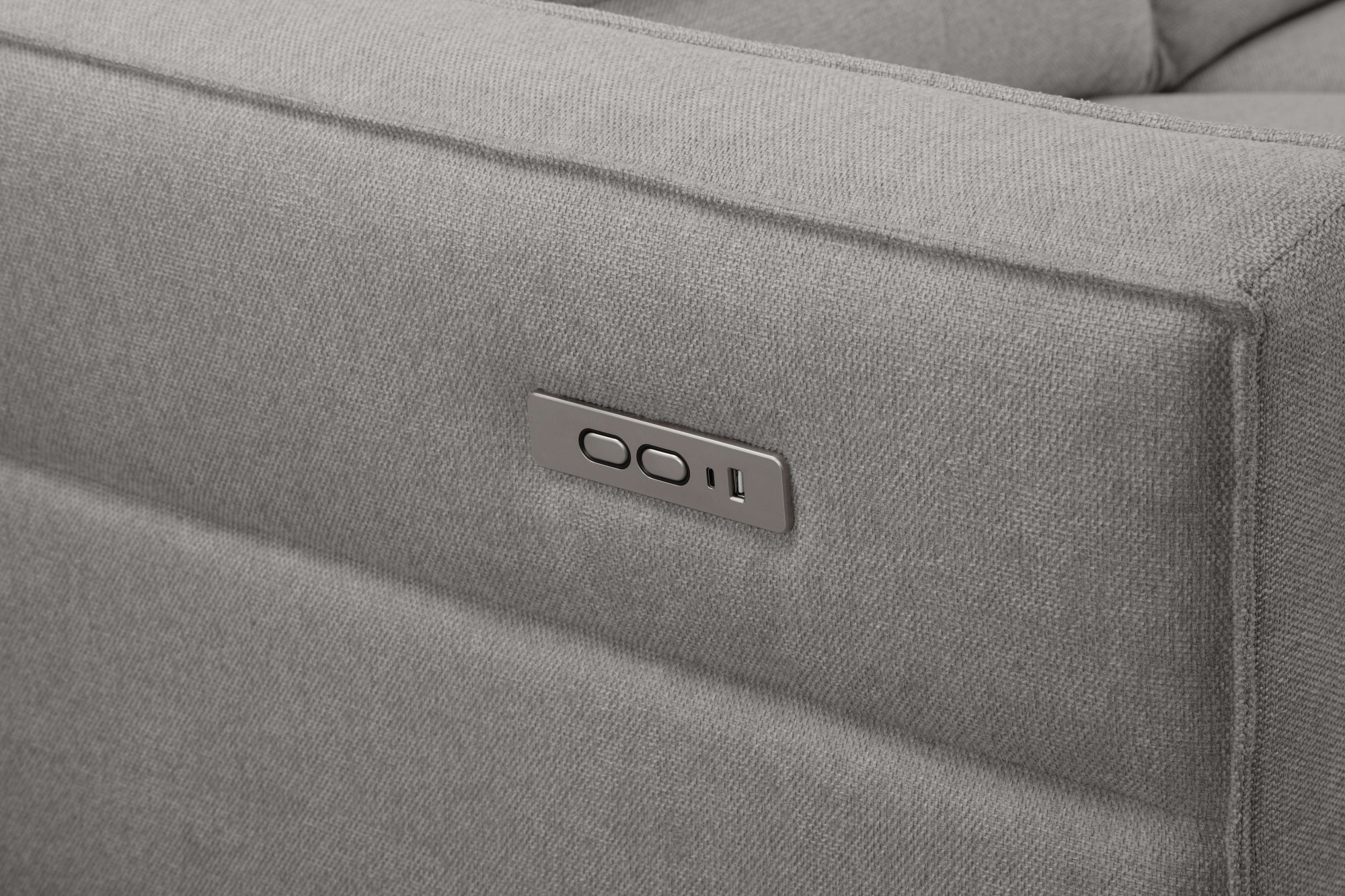 Places of Style Ecksofa »Carpari, L-Form, 263 cm, manuelle o. elektrische Relaxfunktion,«, USB A/C und Kopfteilverstellung