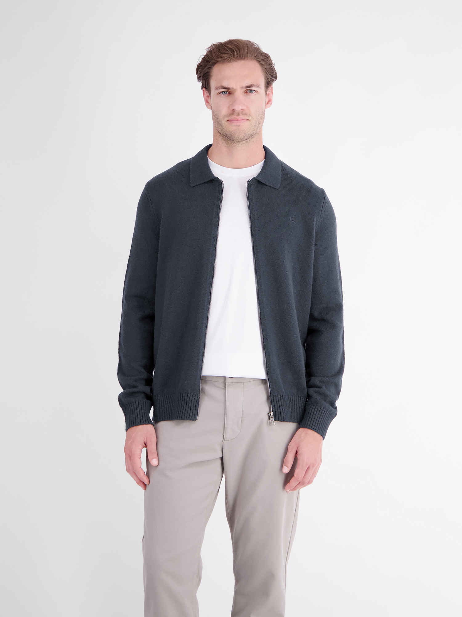 LERROS Strickjacke "Sportive Strickjacke aus hochwertiger Baumwollqualität"