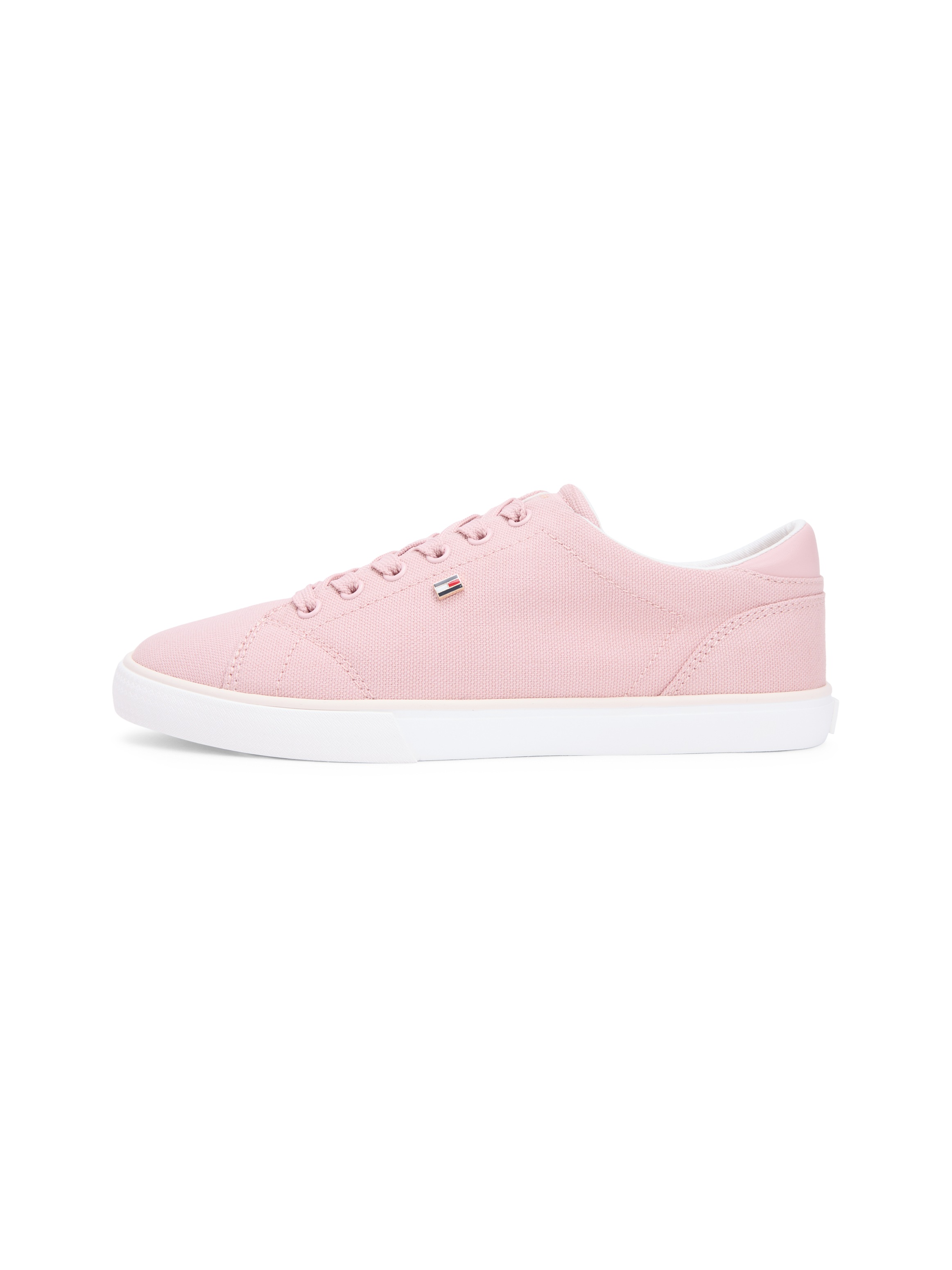 Tommy Hilfiger Plateausneaker »TH LOW PROFILE VULC CANVAS«  Halbschuh, Schnürer, Freizeitschuh mit gepolstertem Schaftrand
