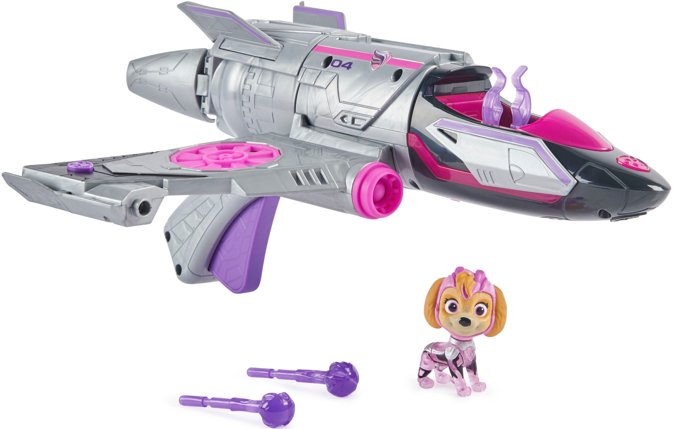 Spin Master Spielzeug-Flugzeug »Paw Patrol - Movie II - Skyes Deluxe Jet-Flieger«, inkl. Skye Figur, mit Licht- und Soundeffekt