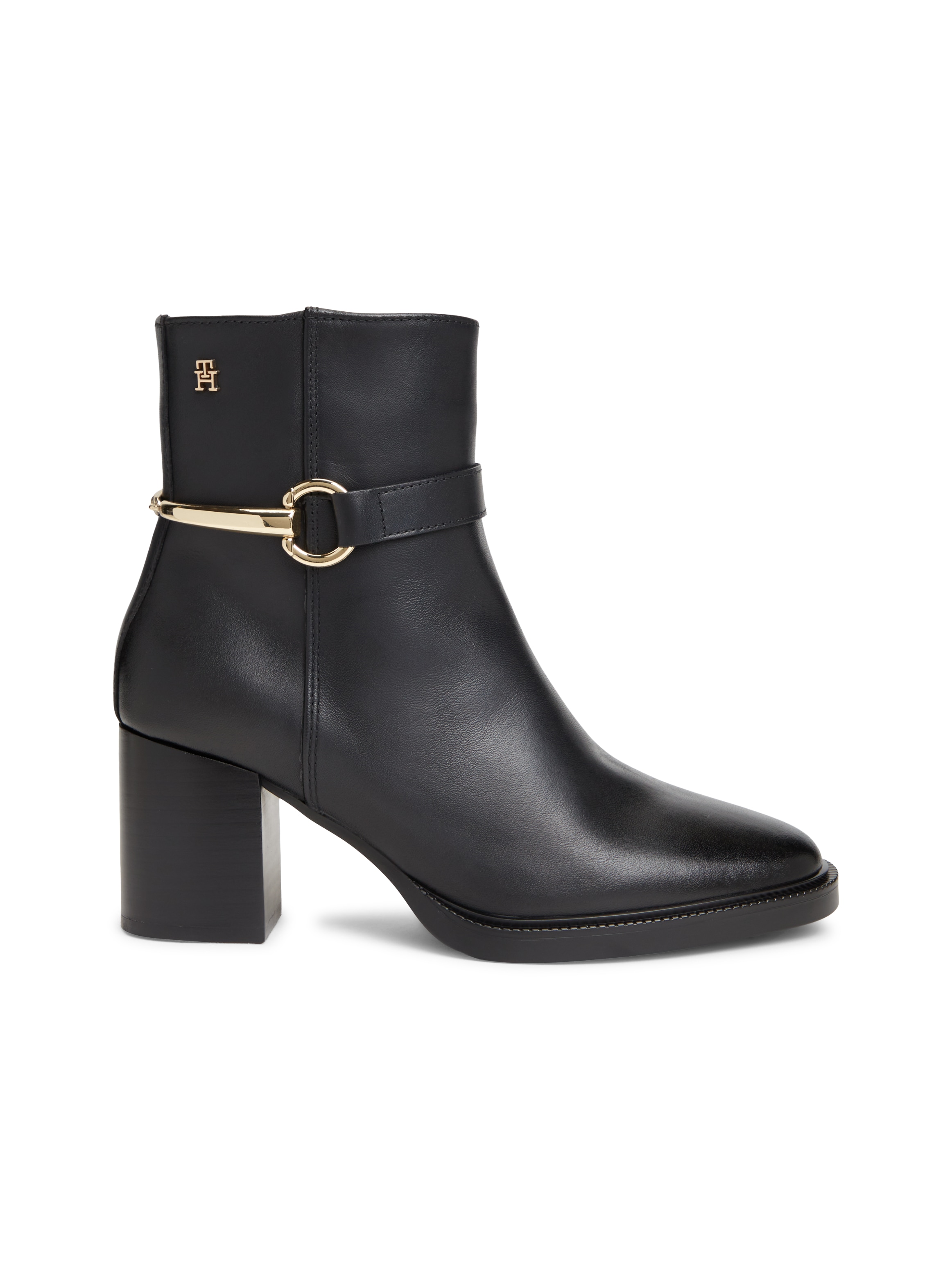 Tommy Hilfiger Stiefelette »TH STUD HEEL RIDING ANKLE BOOT«  Blockabsatz, Ankleboots, Abendschuh mit Schmuckelement