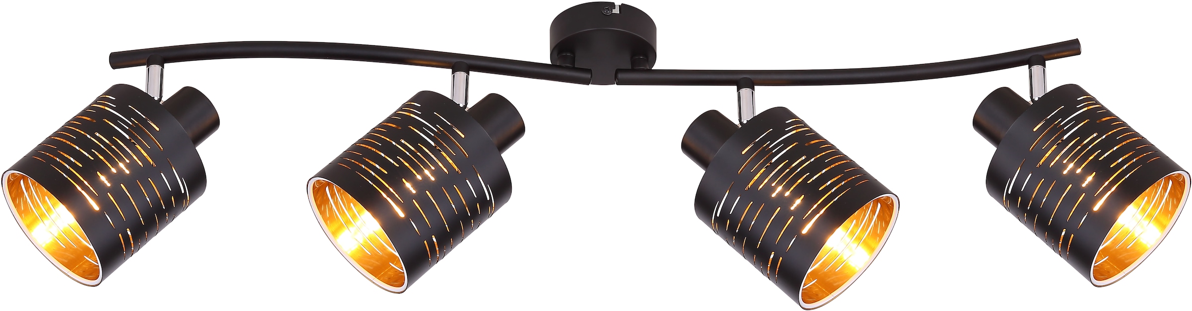 GLOBO LIGHTING Deckenstrahler »TUNNO«, Leuchtmittel E14 | ohne Leuchtmittel, Deckenlampe/Strahler/goldfarben/Wohnzimmer/Flur/ø: 400mm