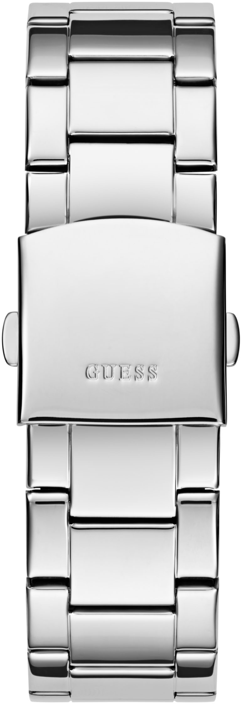 Guess Multifunktionsuhr »WALKER«, Quarzuhr, Armbanduhr, Herrenuhr, Datum, Wochentag, Edelstahlarmband