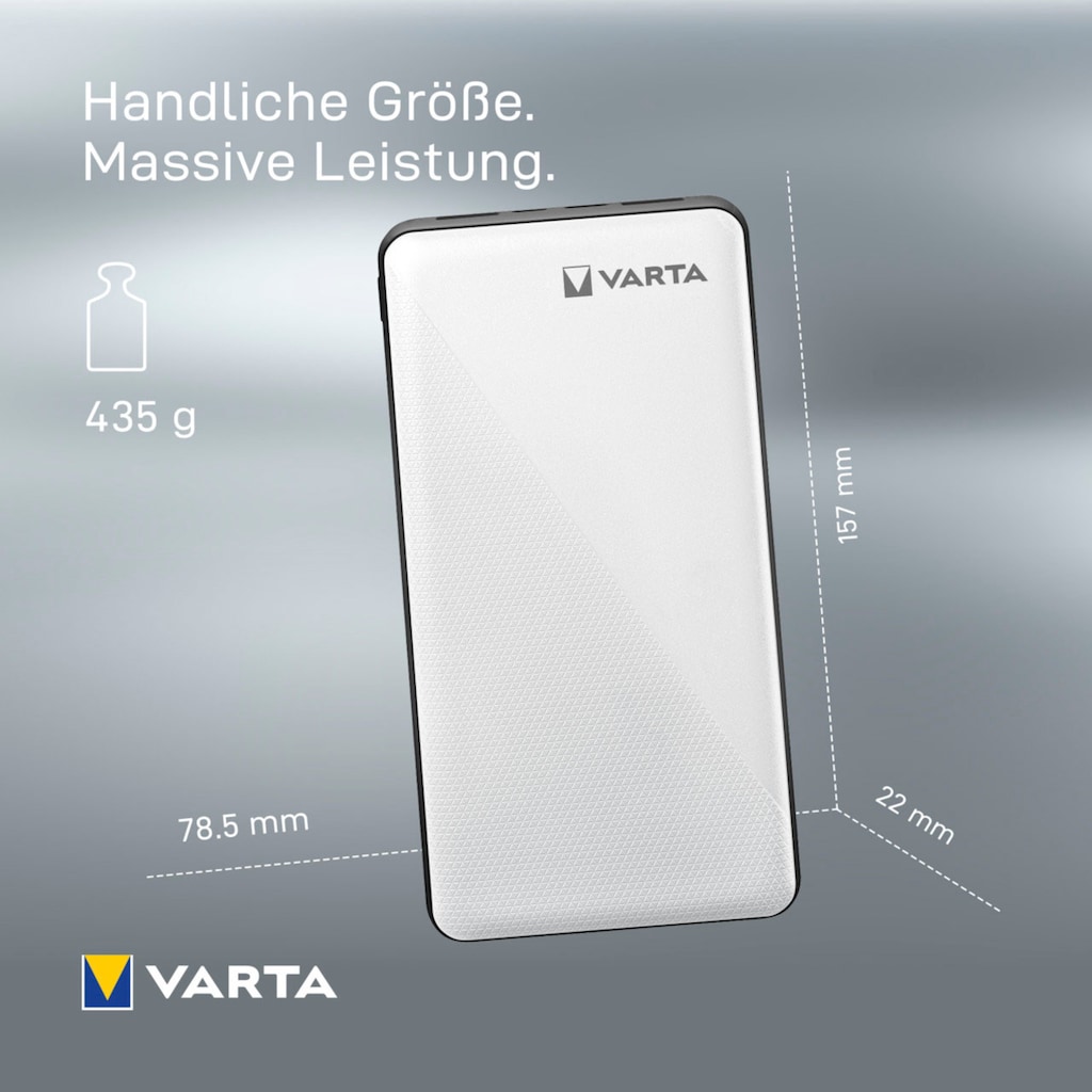 VARTA Powerbank »Power Bank Energy 20000 + Ladekabel 20000mAh Powerbank mit USB Type C«, 20000 mAh, 3,7 V