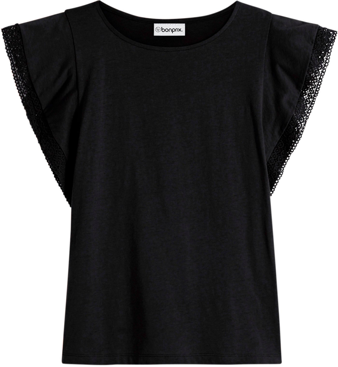 bonprix T-Shirt bequeme Passform, ärmellos, für vielseitige Anlässe, aus Baumwolle