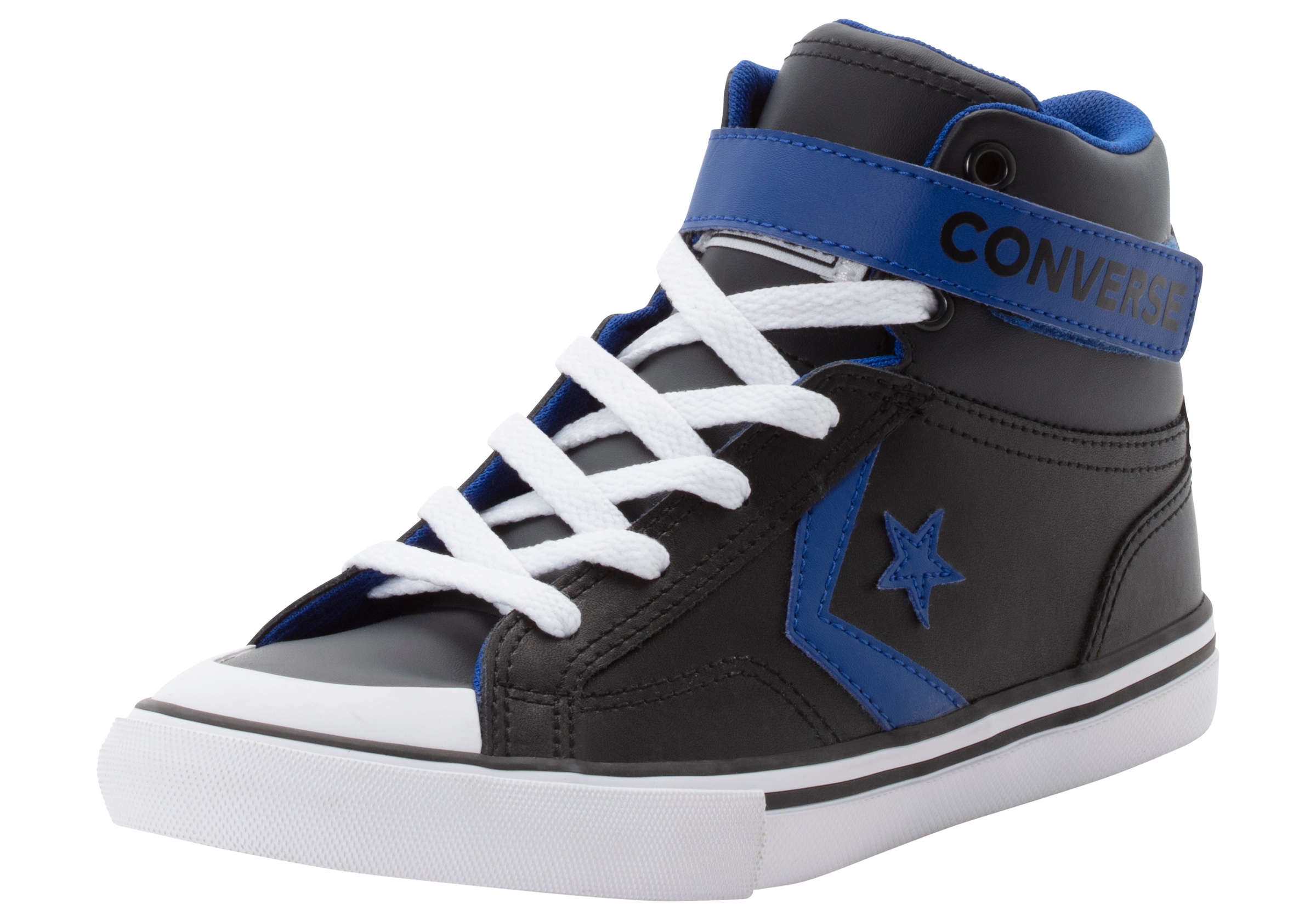 CONVERSE Jungen Sneaker "PRO BLAZE STRAP LEATHER", Gr. 36, weiß, Leder, Schuhe