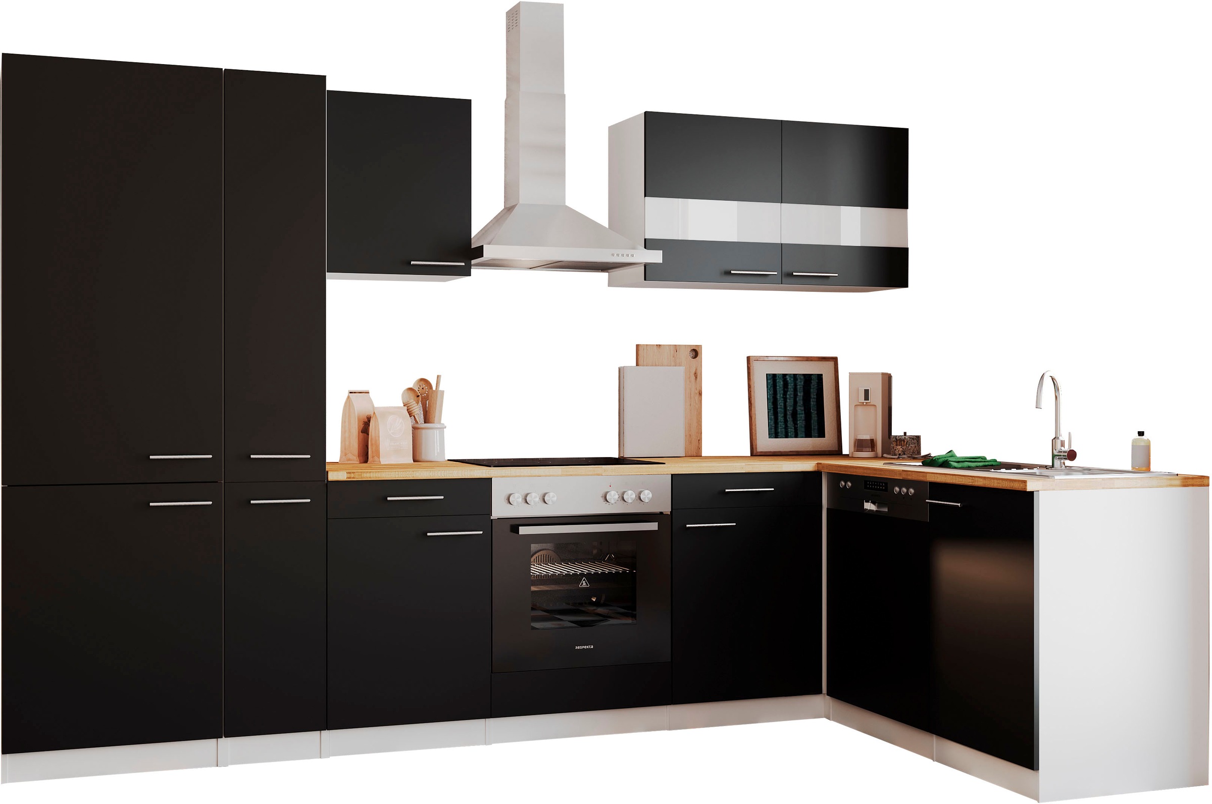 RESPEKTA Küchenzeile "Malia" Breite 310 cm, mit Soft-Close, in exklusiver K günstig online kaufen
