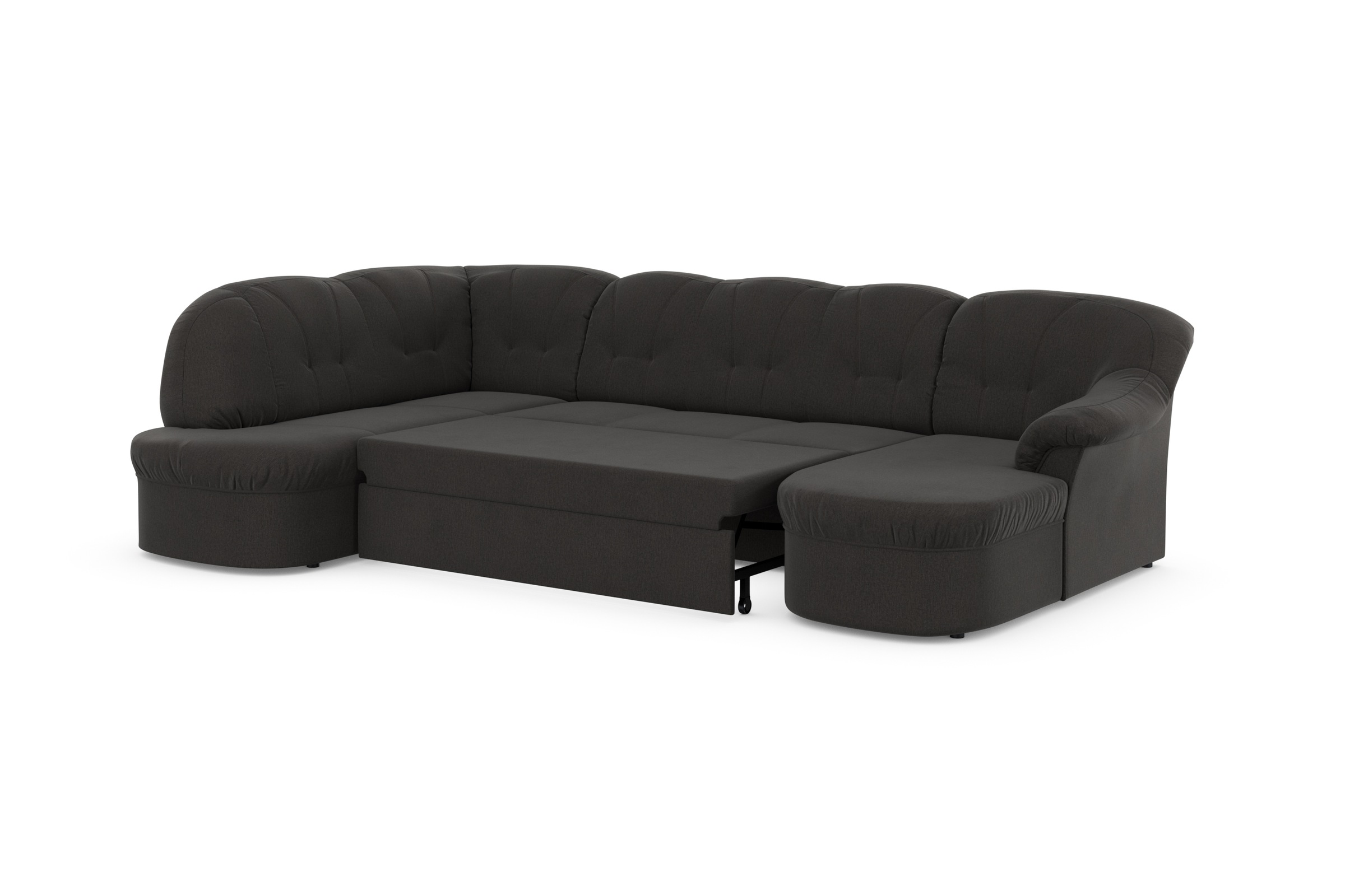 DOMO collection Wohnlandschaft »Pegnitz, zeitlos und modern, mit attraktiver Rückensteppung, U-Form«, wahlweise mit Bettfunktion