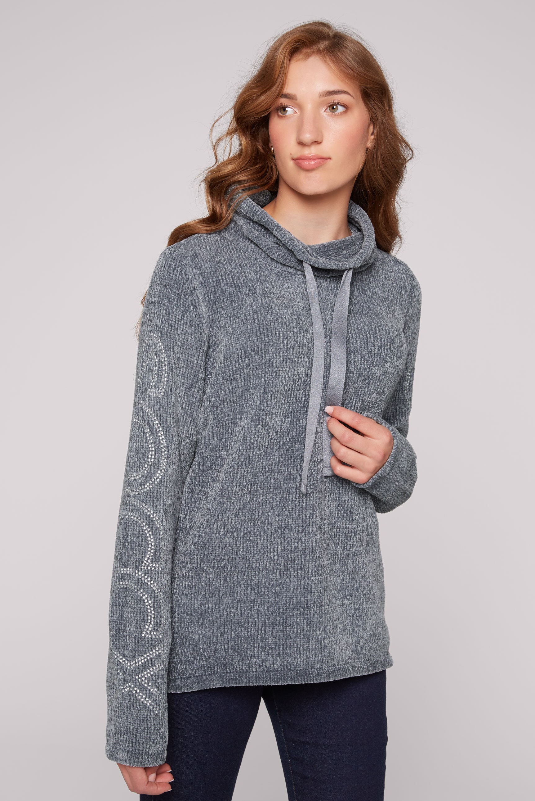 SOCCX Rollkragenpullover, aus Flauschstrick