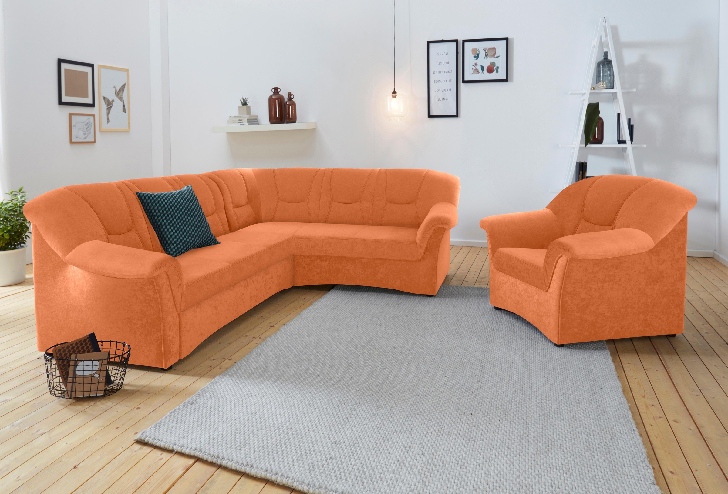 DOMO collection Ecksofa "Sarafina zeitlos und komfortabel, optional mit Fed günstig online kaufen